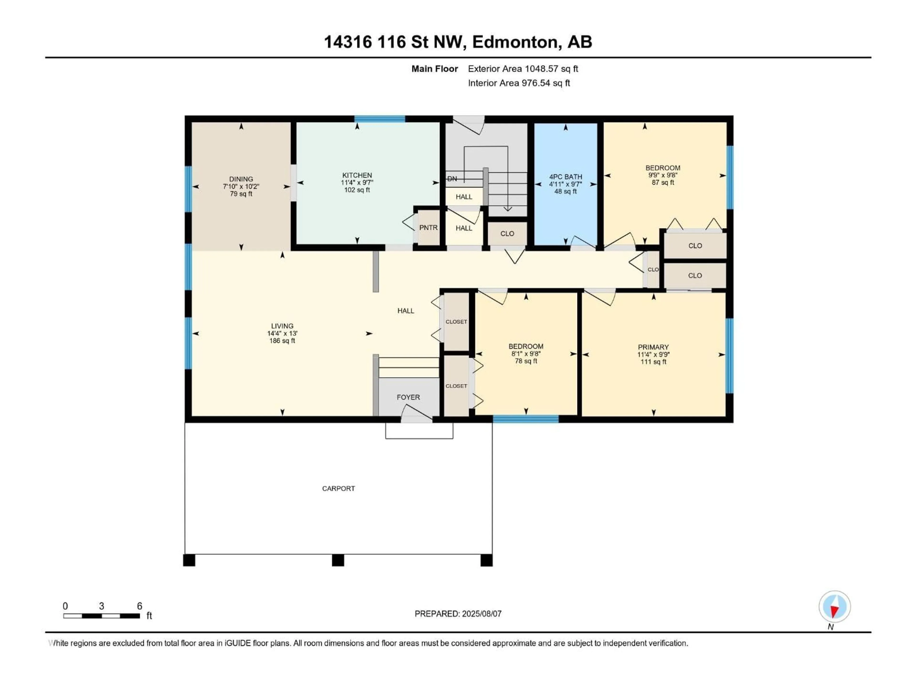 Floor plan for NW - 14316 116 ST, Edmonton Alberta T5X1N4