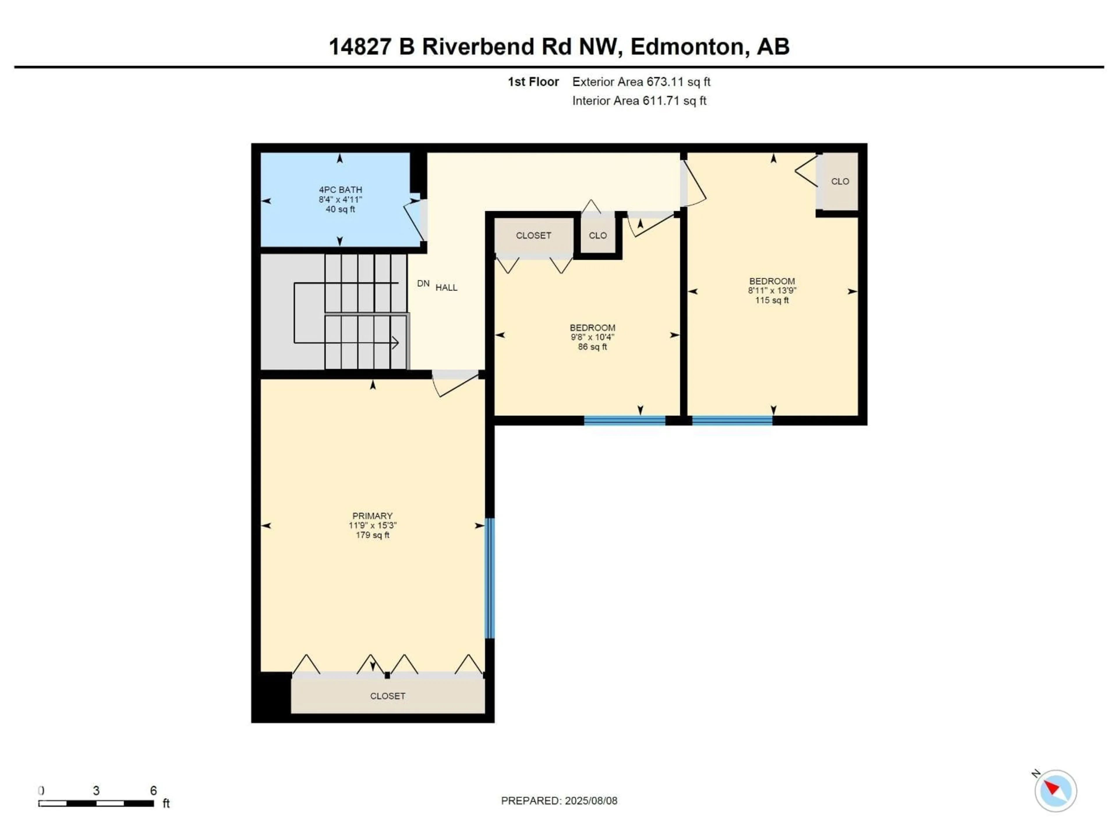 Floor plan for B - 14827 RIVERBEND RD, Edmonton Alberta T6H5A9