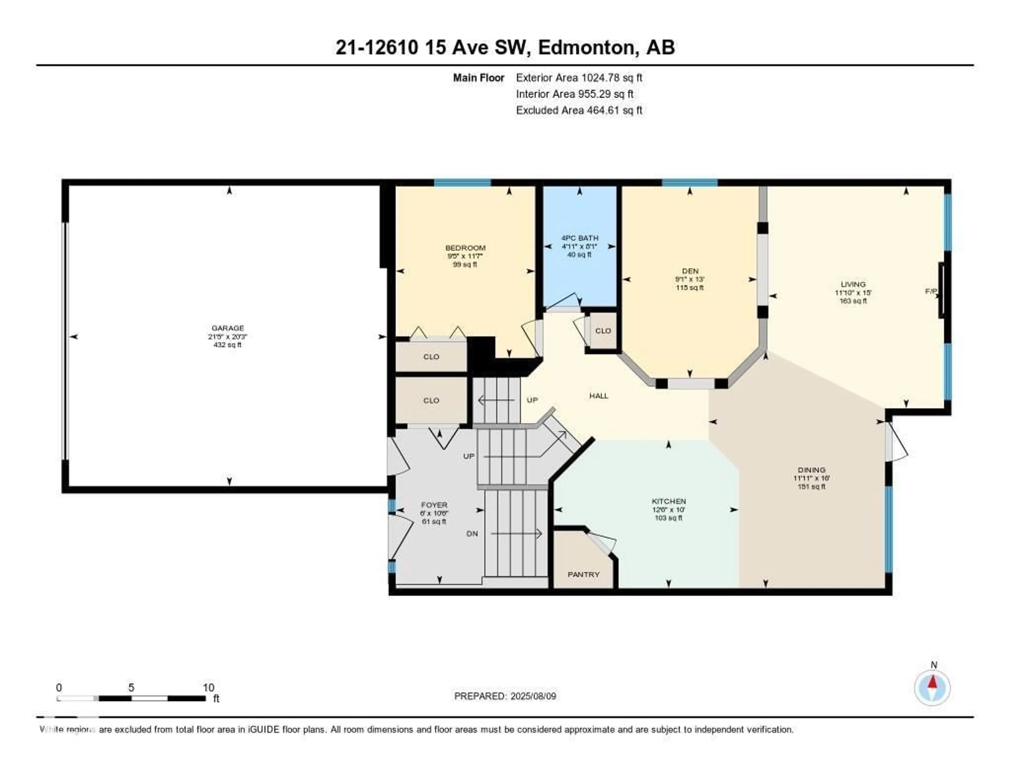 Floor plan for #21 - 12610 15 AV SW, Edmonton Alberta T6W1X1