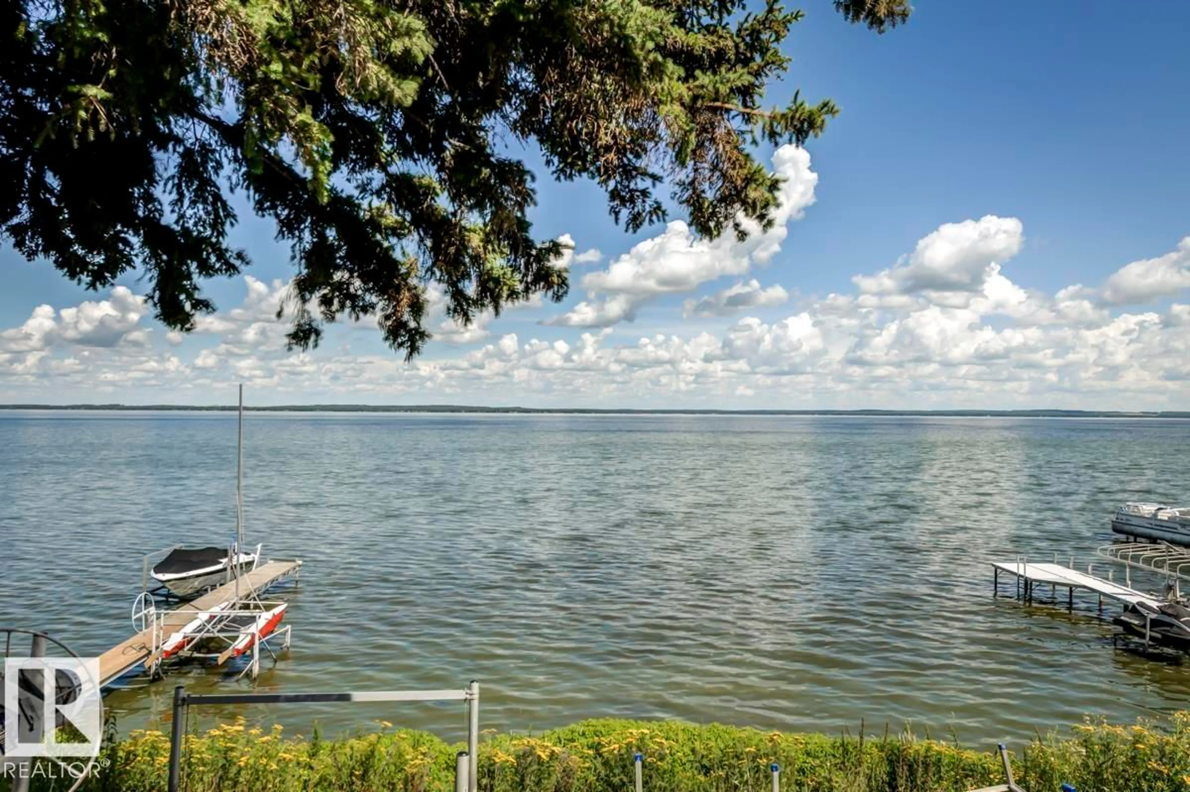 Patio, water/lake/river/ocean view for 475 POPLAR BAY DR, Rural Wetaskiwin County Alberta T0C1X0