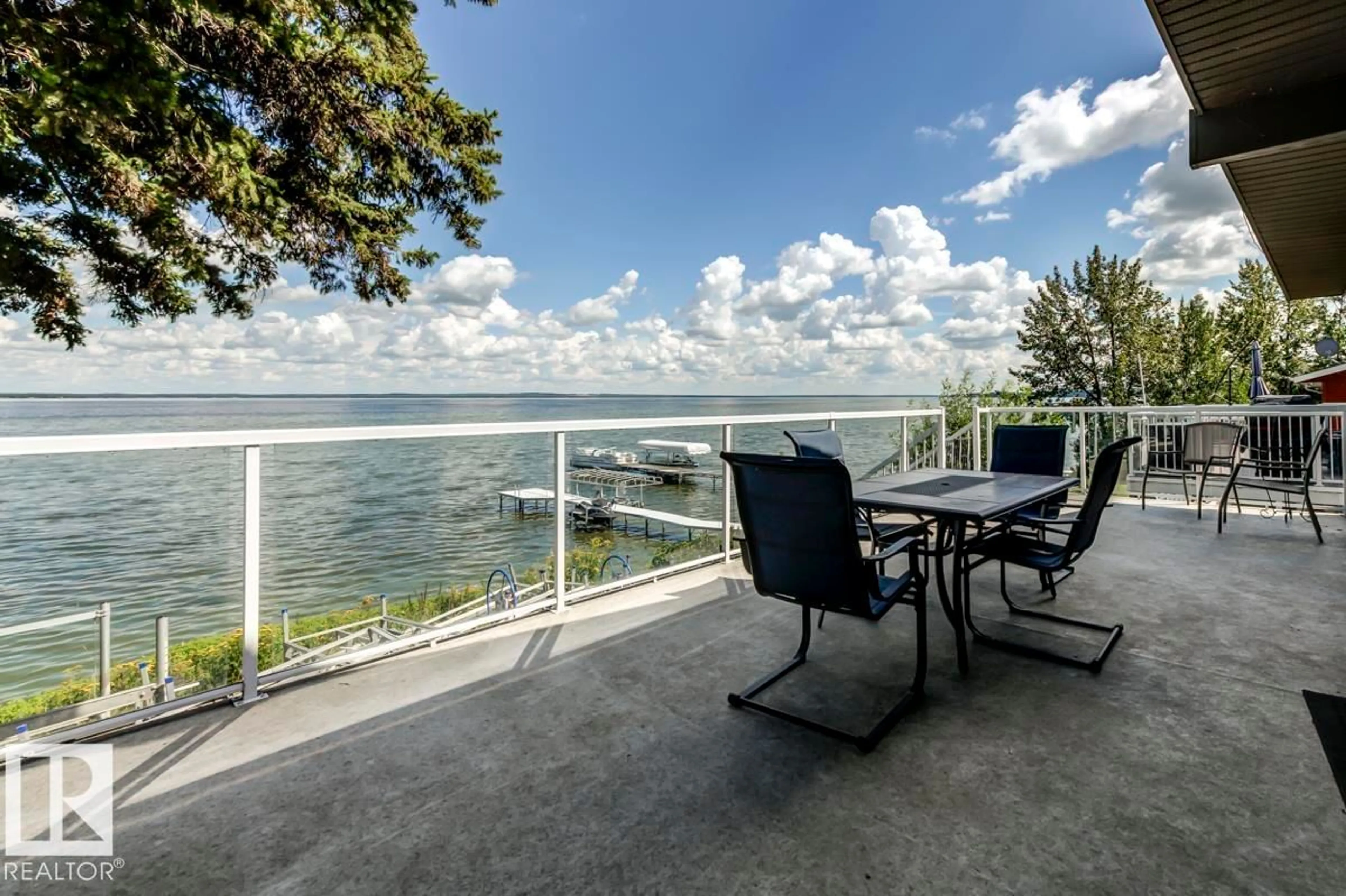 Patio, water/lake/river/ocean view for 475 POPLAR BAY DR, Rural Wetaskiwin County Alberta T0C1X0