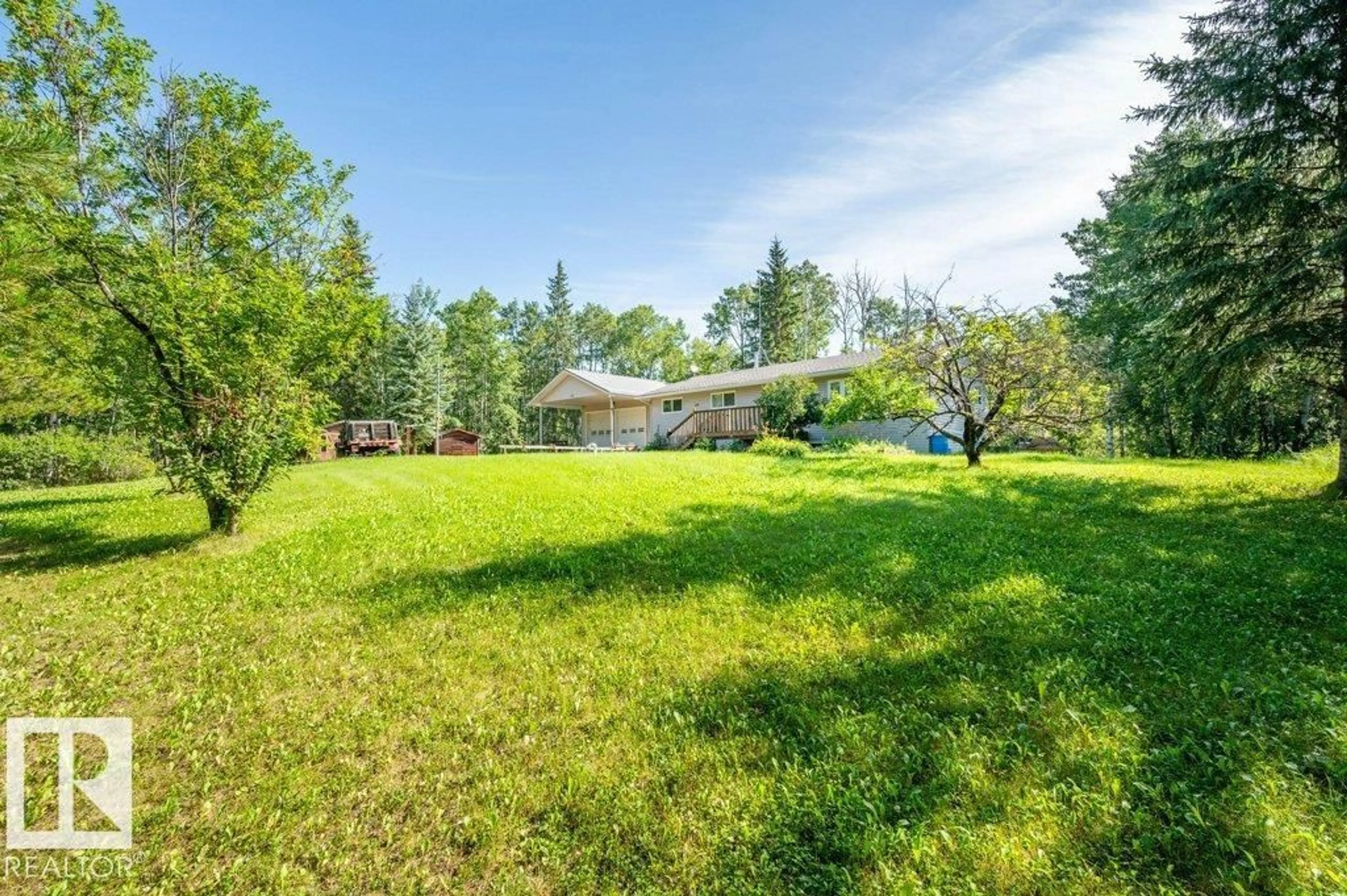 A pic from outside/outdoor area/front of a property/back of a property/a pic from drone, water/lake/river/ocean view for 220 RGE ROAD 231 RGE ROAD, Rural Leduc County Alberta T0B3M3