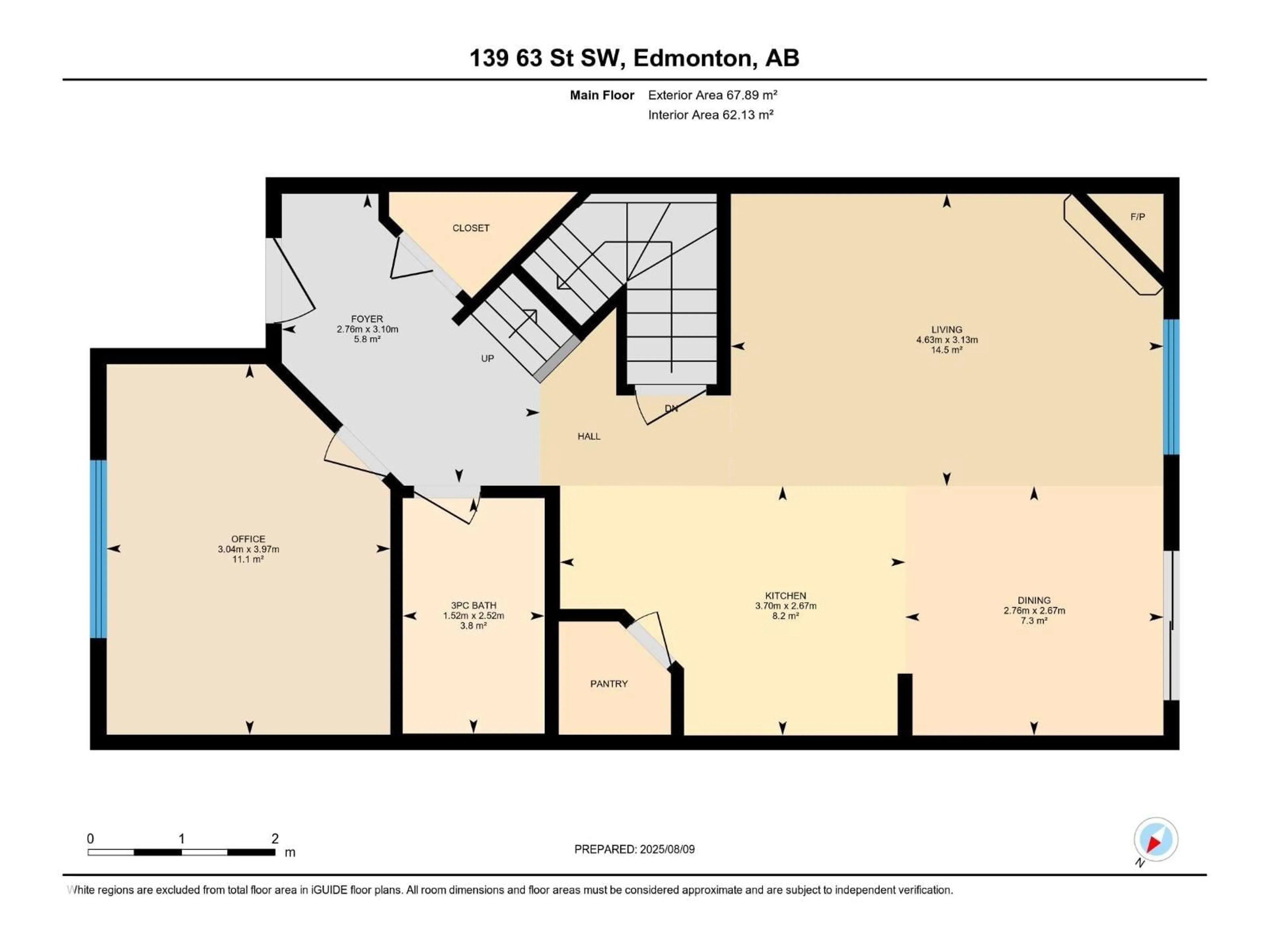 Floor plan for 139 63 ST, Edmonton Alberta T6X0B8