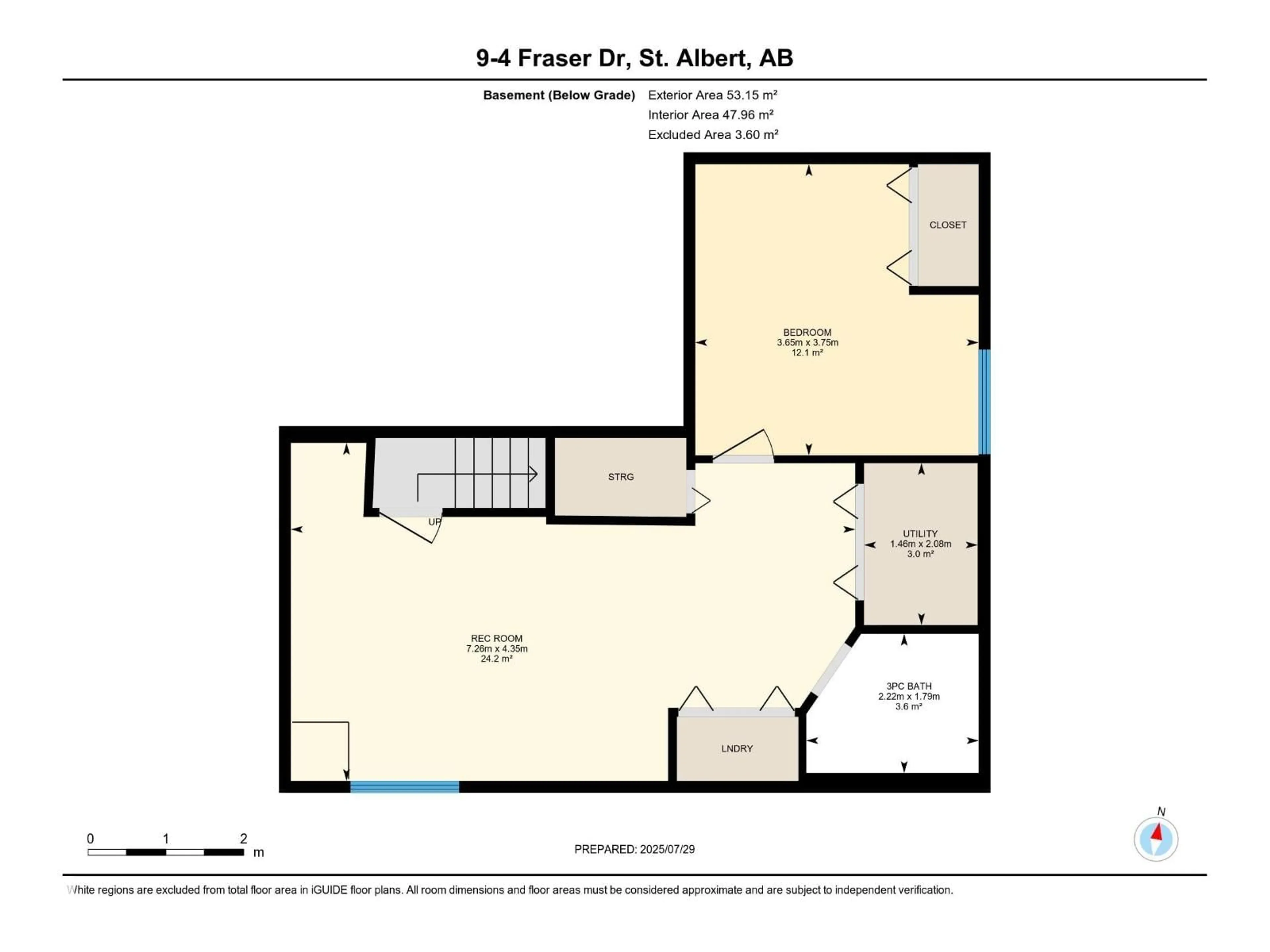 Floor plan for 4 - 9 FRASER DR, St. Albert Alberta T8N6P1