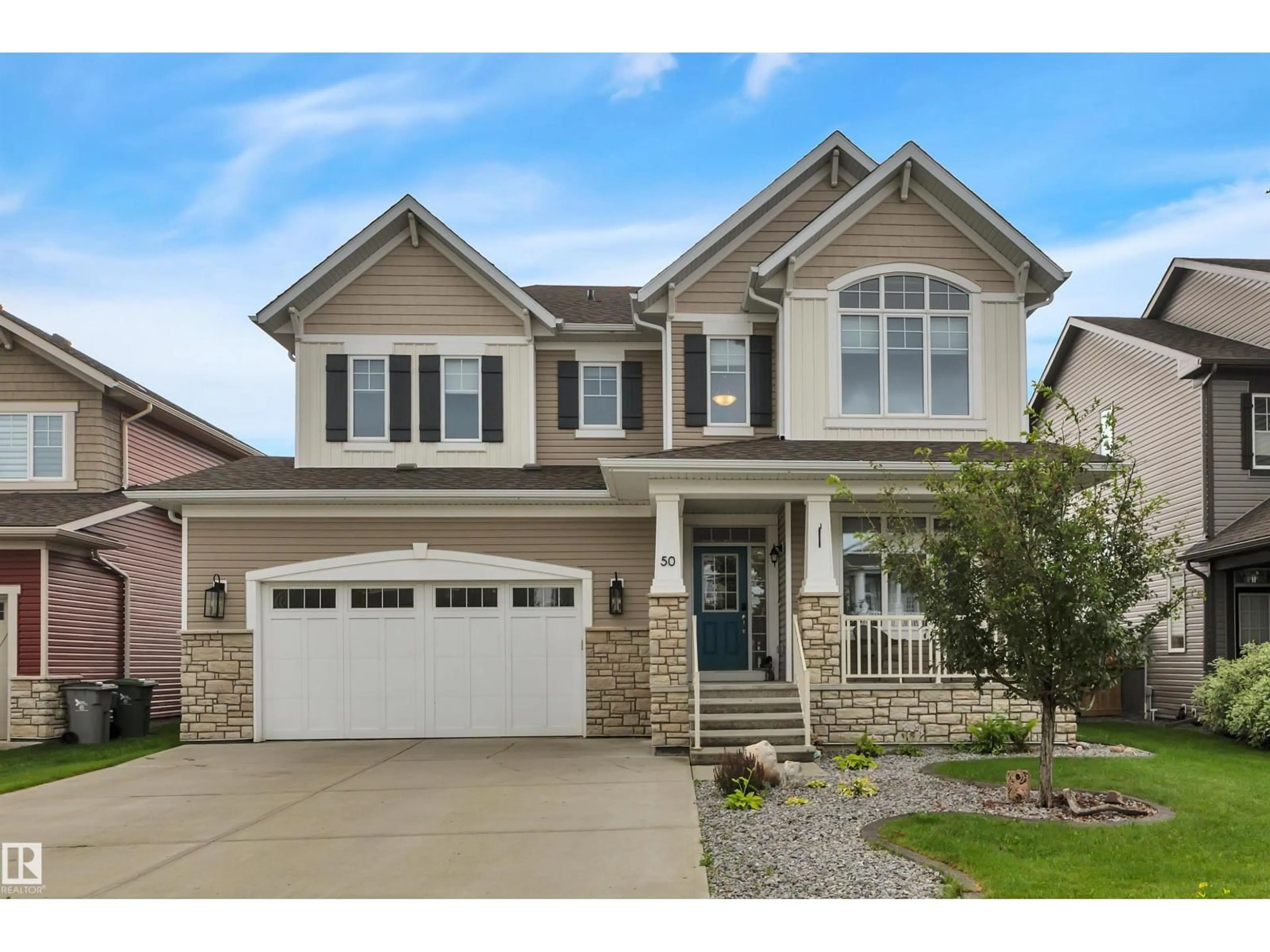Home with brick exterior material, street for 50 ROSEMOUNT BV, Beaumont Alberta T4X1S5