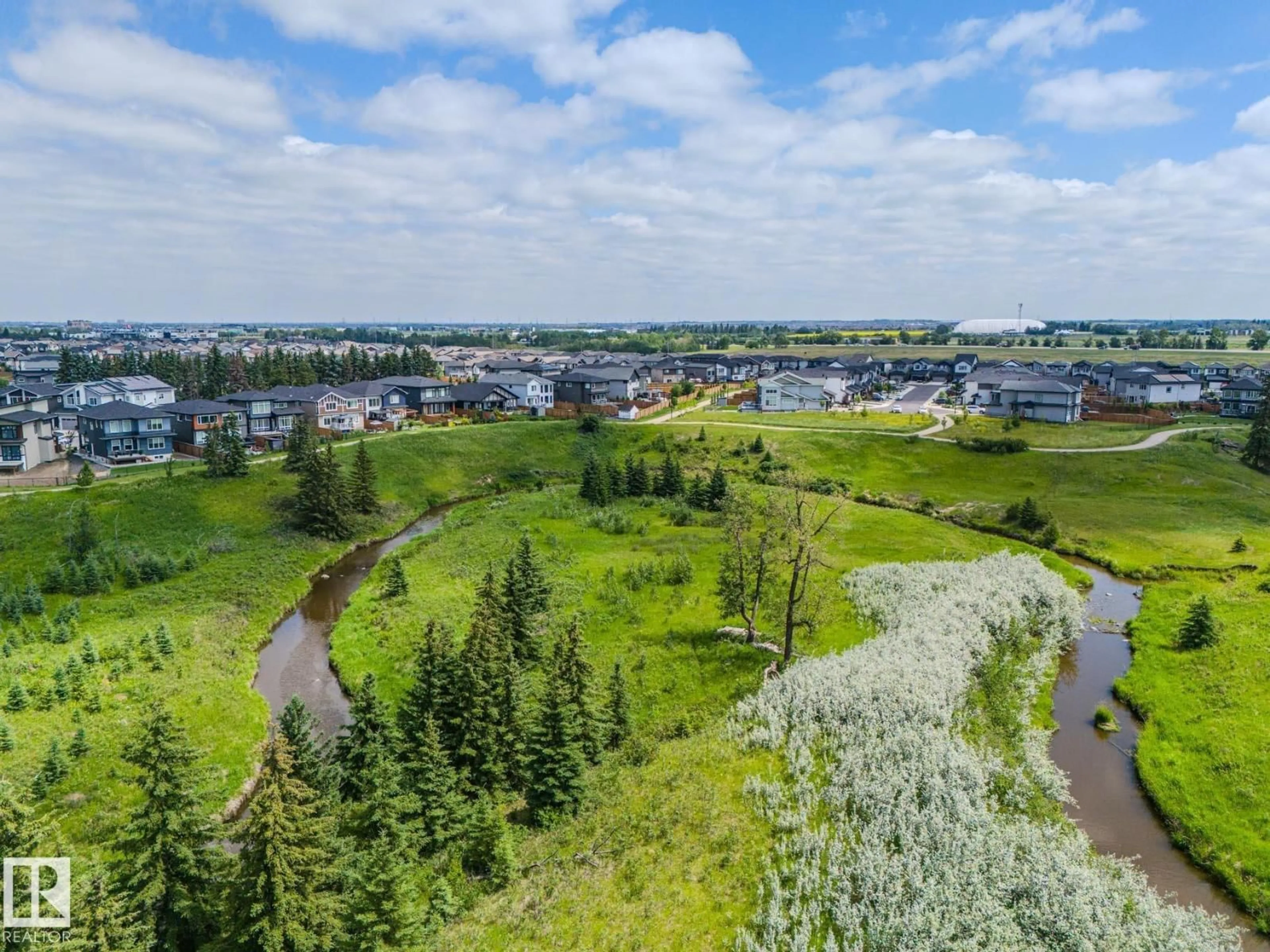 A pic from outside/outdoor area/front of a property/back of a property/a pic from drone, water/lake/river/ocean view for 1606 ADAMSON CL, Edmonton Alberta T6W0V5