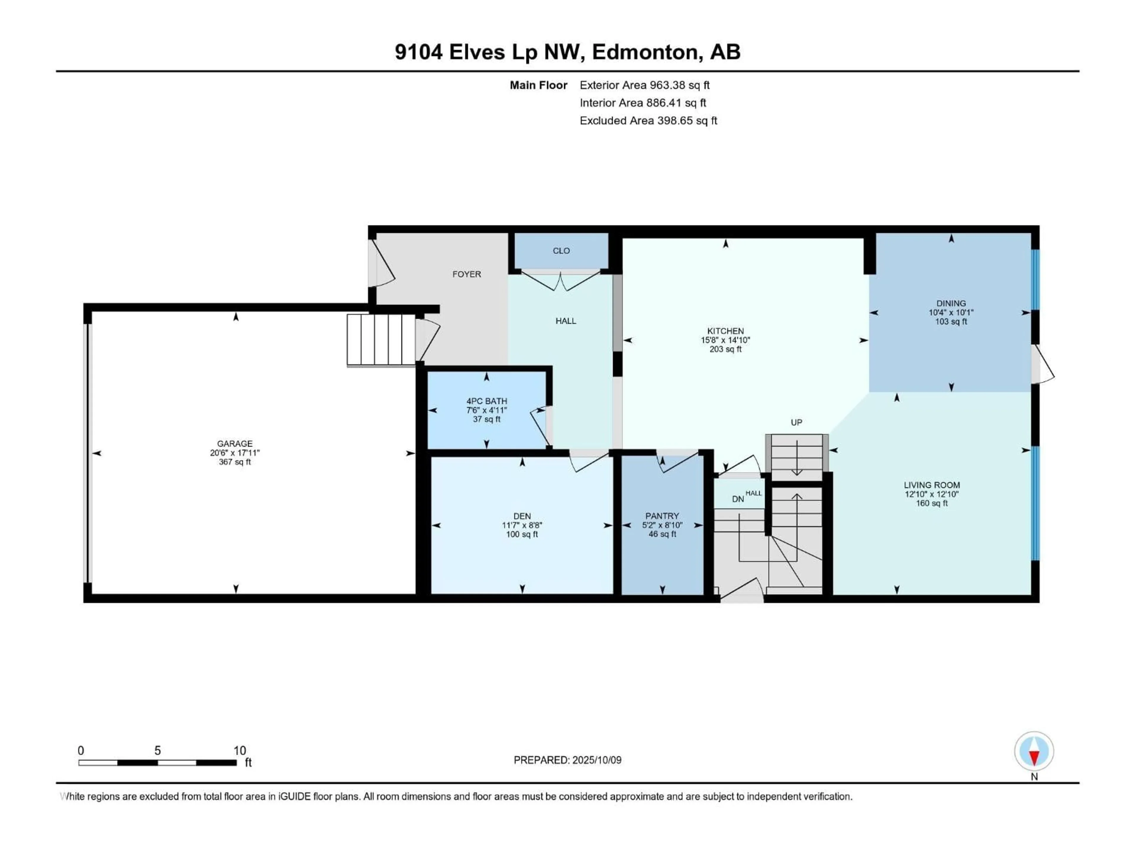 Floor plan for 9104 ELVES LO, Edmonton Alberta T6M3G2