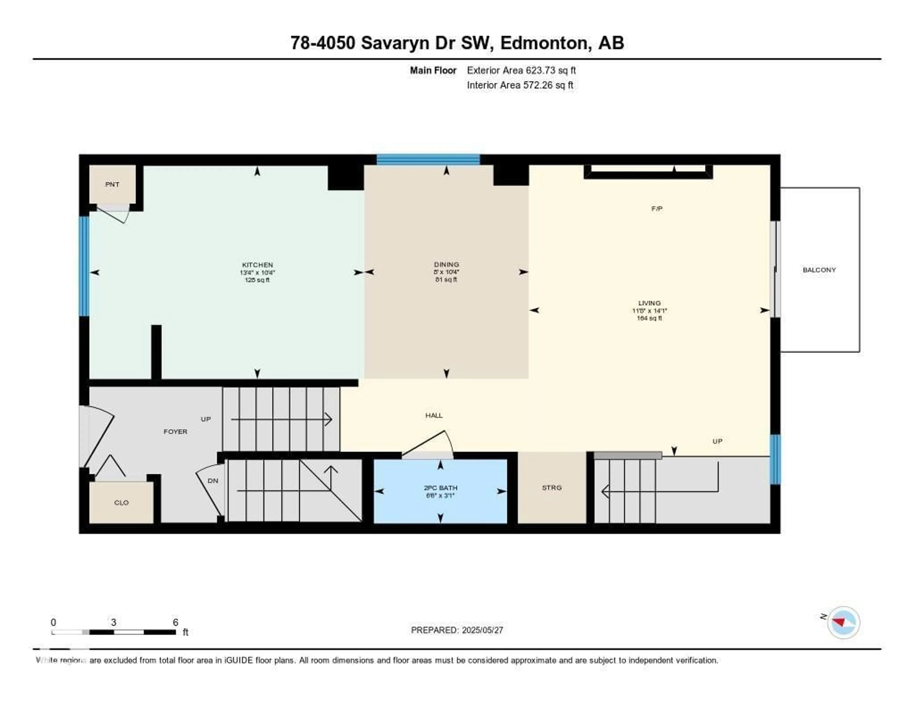 Floor plan for #78 - 4050 SAVARYN DR, Edmonton Alberta T6X1R8