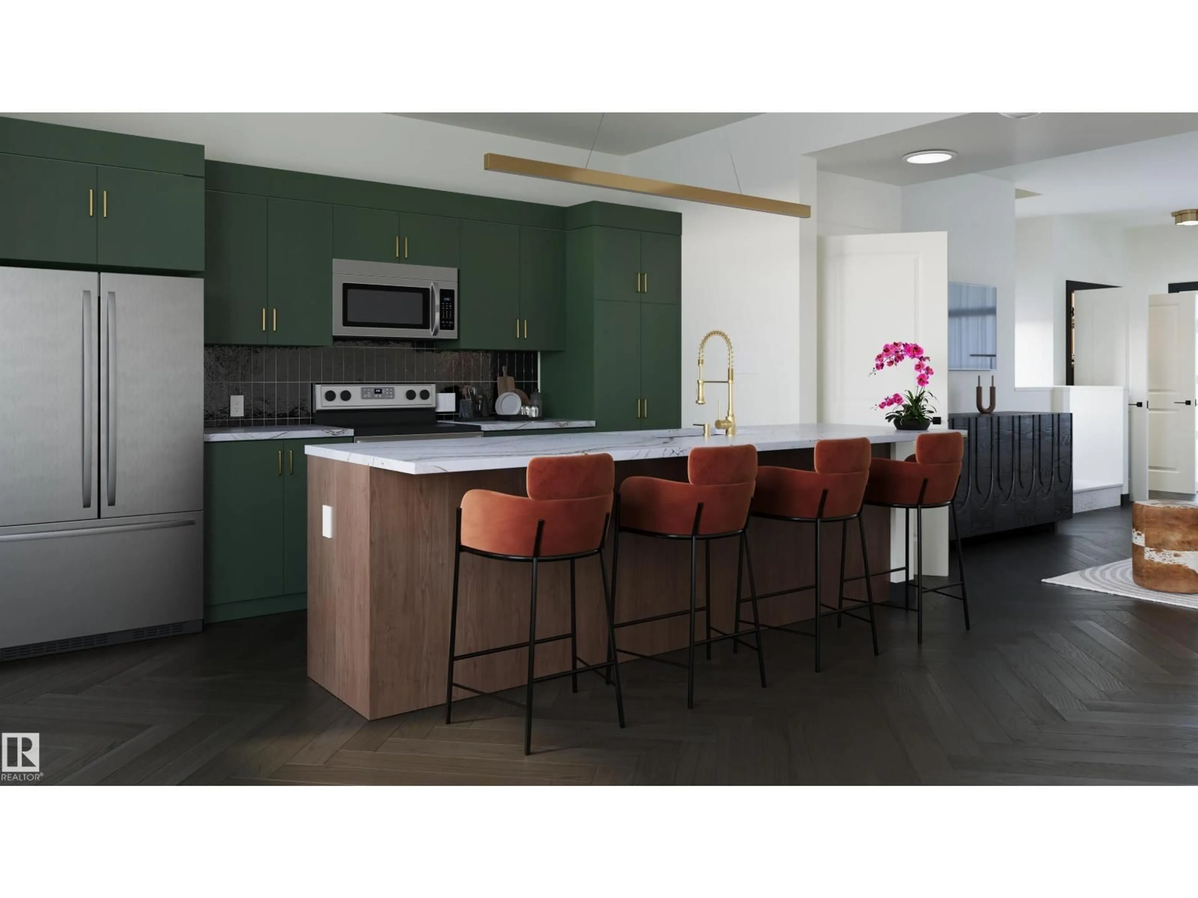 Open concept kitchen, ceramic/tile floor for 1334 KESWICK DR, Edmonton Alberta T6W4V8