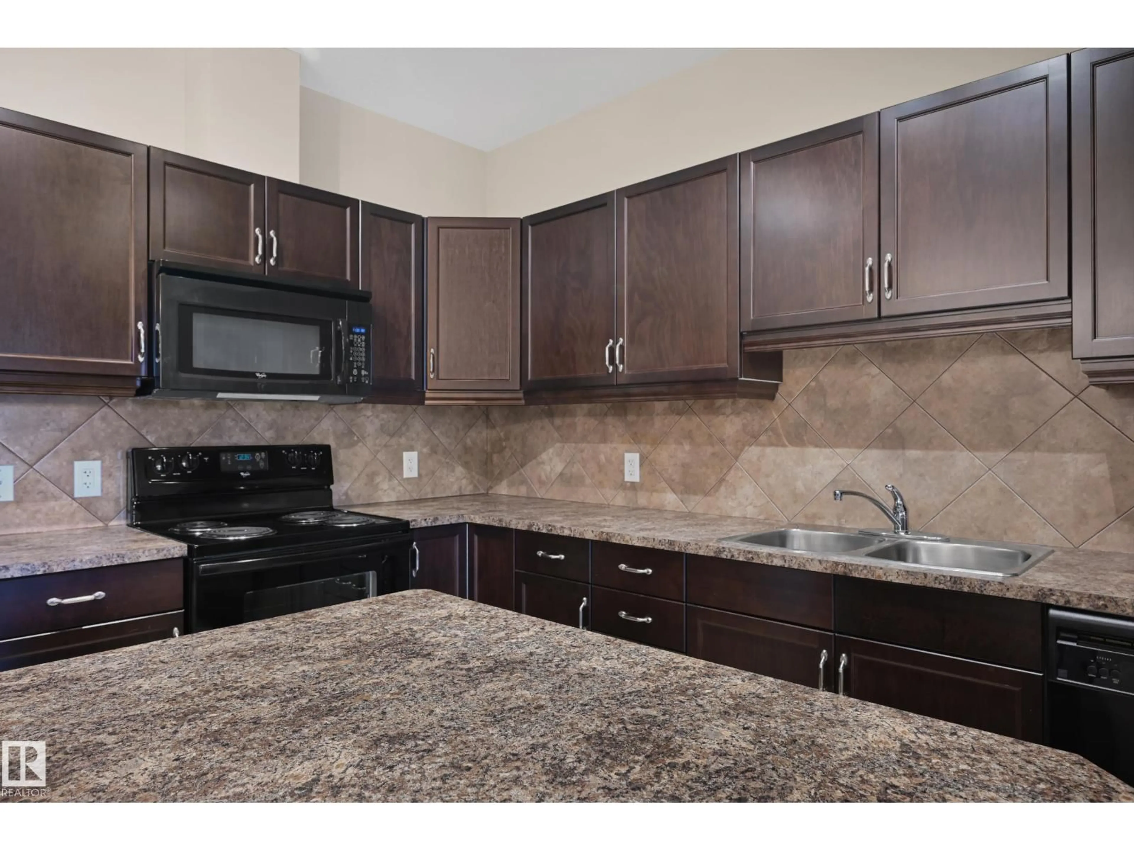 Standard kitchen, ceramic/tile floor for #216 - 6083 MAYNARD WY, Edmonton Alberta T6R0S5