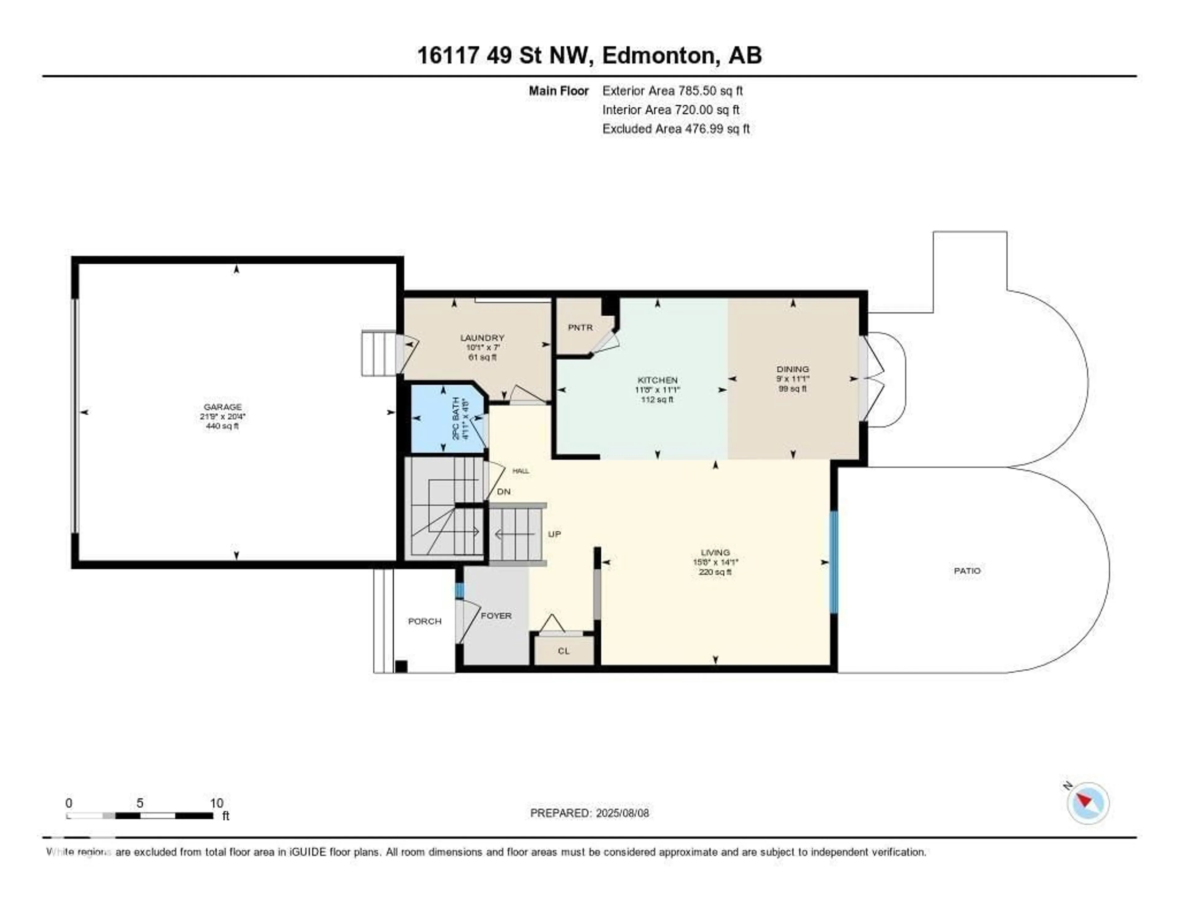 Floor plan for 16117 49 ST, Edmonton Alberta T5Y3H5