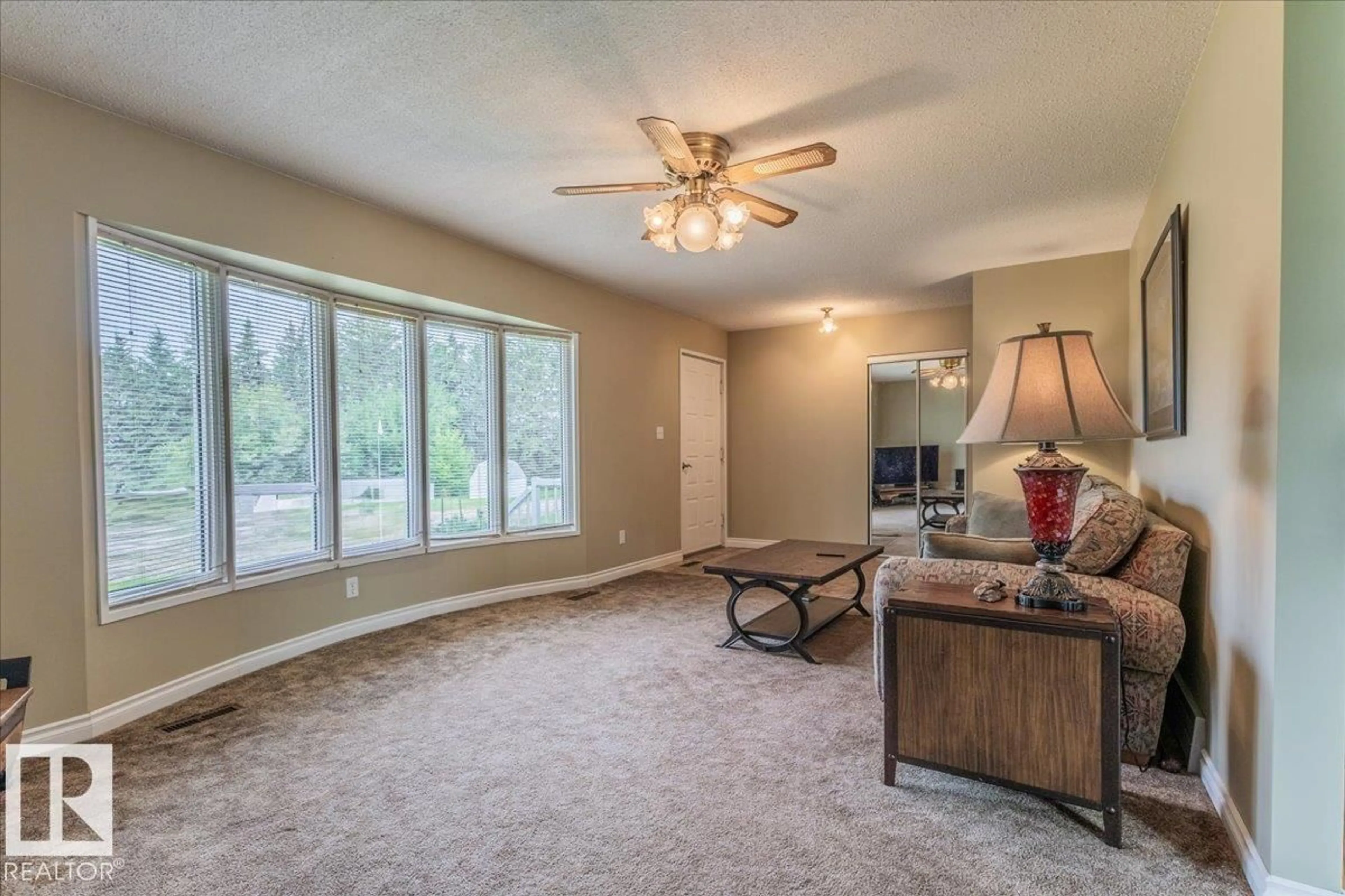 Living room with furniture, carpet floor for 460077 RGE ROAD 253, Rural Wetaskiwin County Alberta T9A1X2