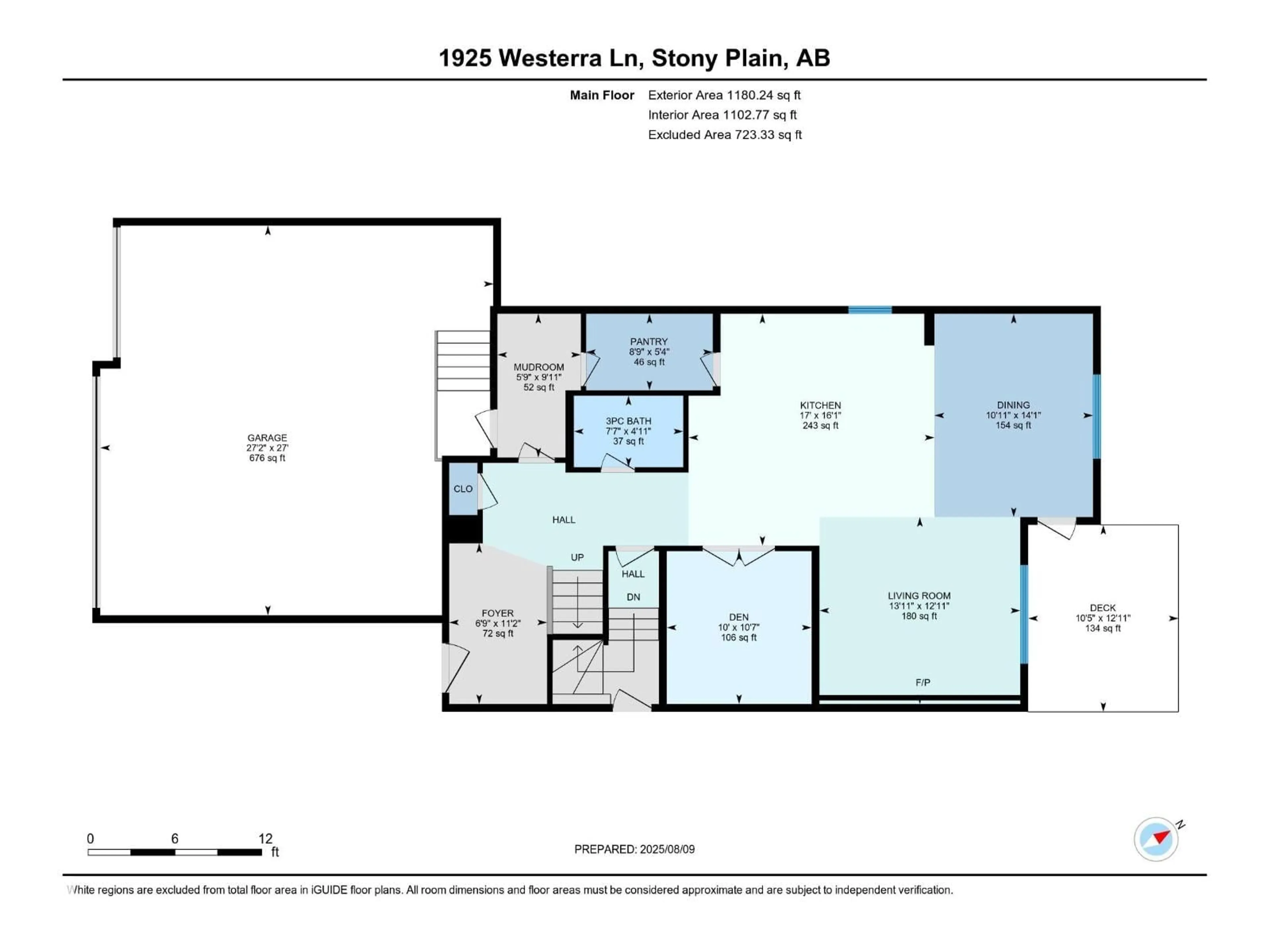 Floor plan for 1925 WESTERRA LN, Stony Plain Alberta T7Z0L3