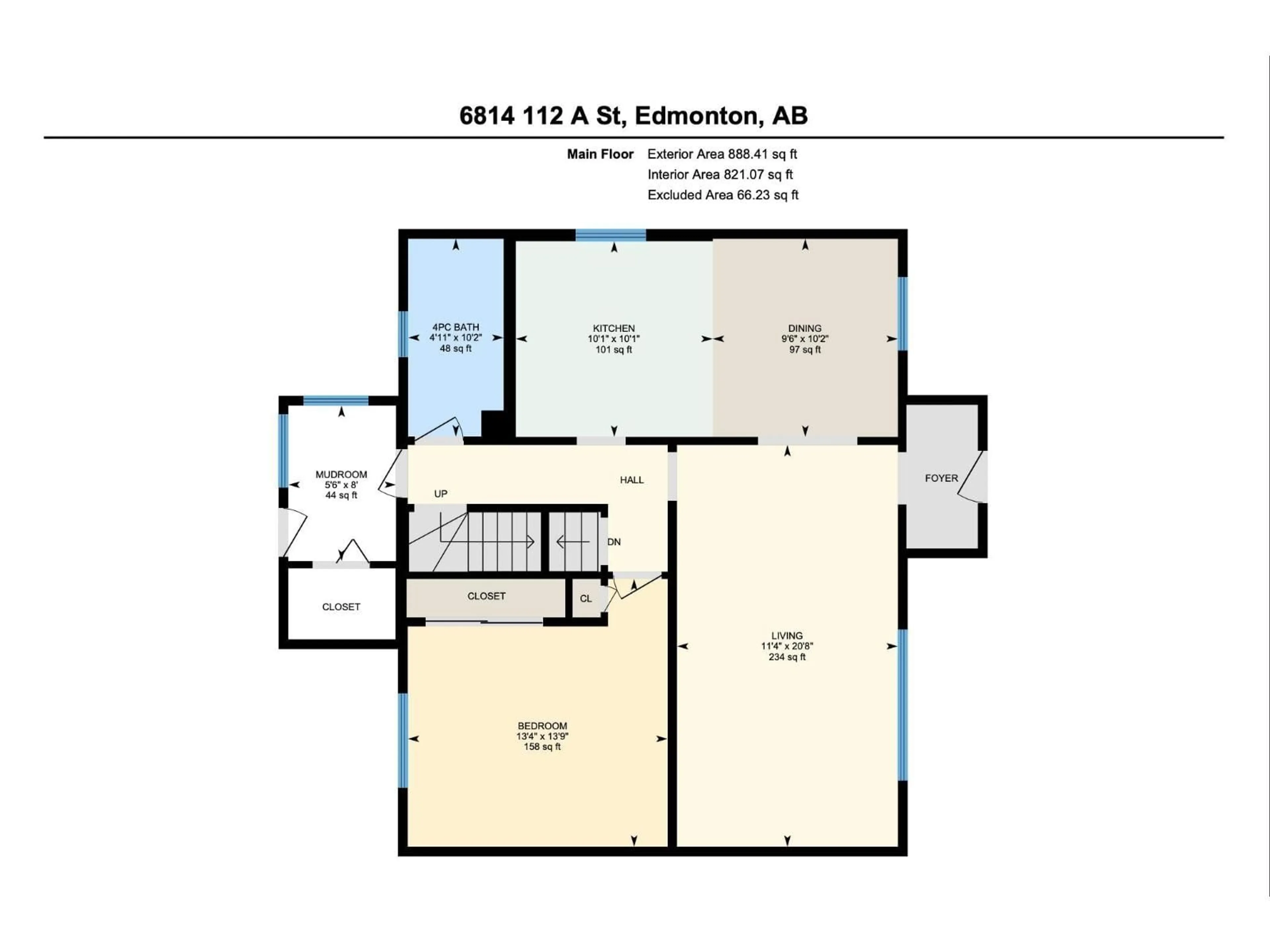 Floor plan for 6814 112A ST, Edmonton Alberta T6H3K6