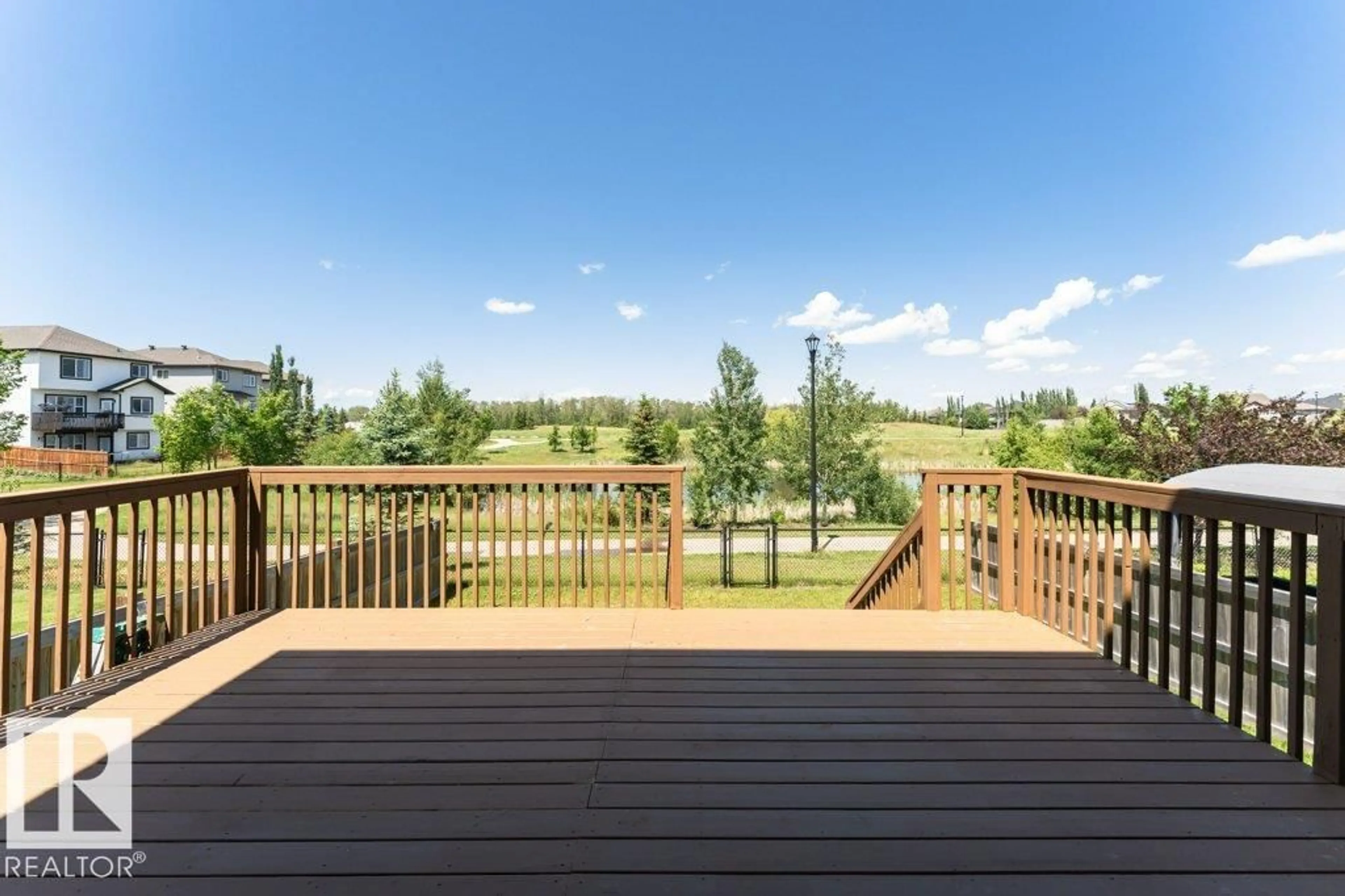 Patio, water/lake/river/ocean view for SW - 7085 ARMOUR BN, Edmonton Alberta T6W2N9