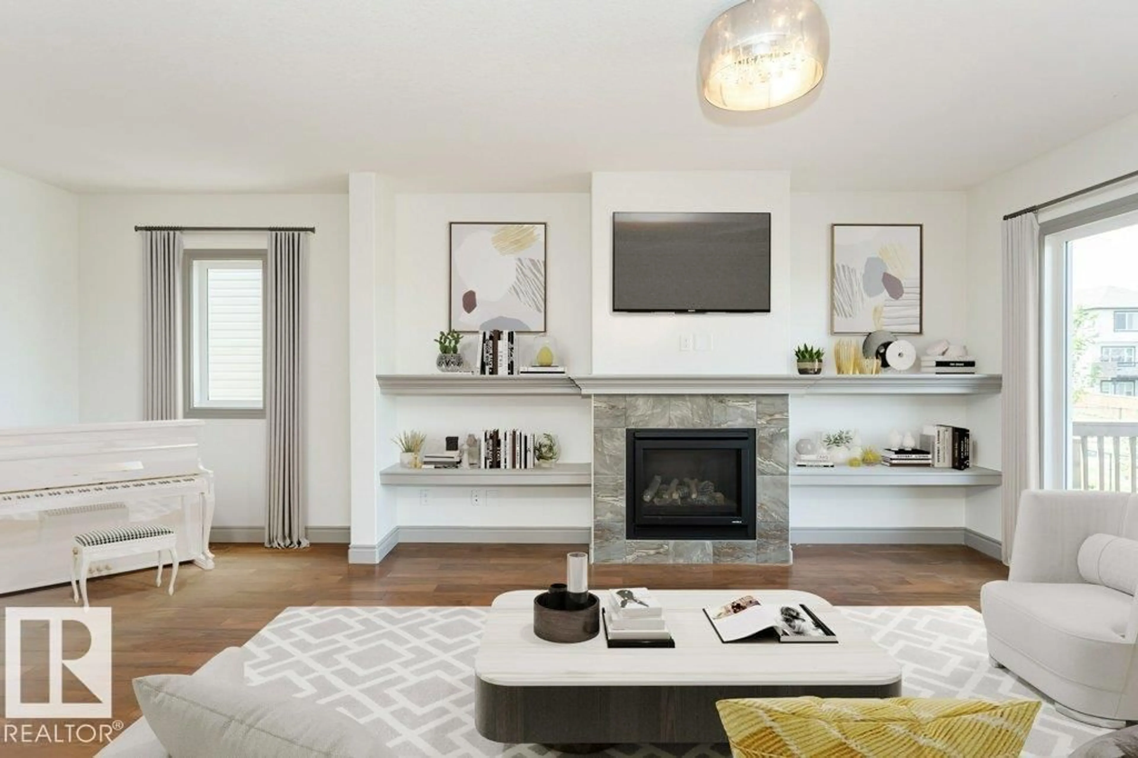 Living room with furniture, unknown for SW - 7085 ARMOUR BN, Edmonton Alberta T6W2N9