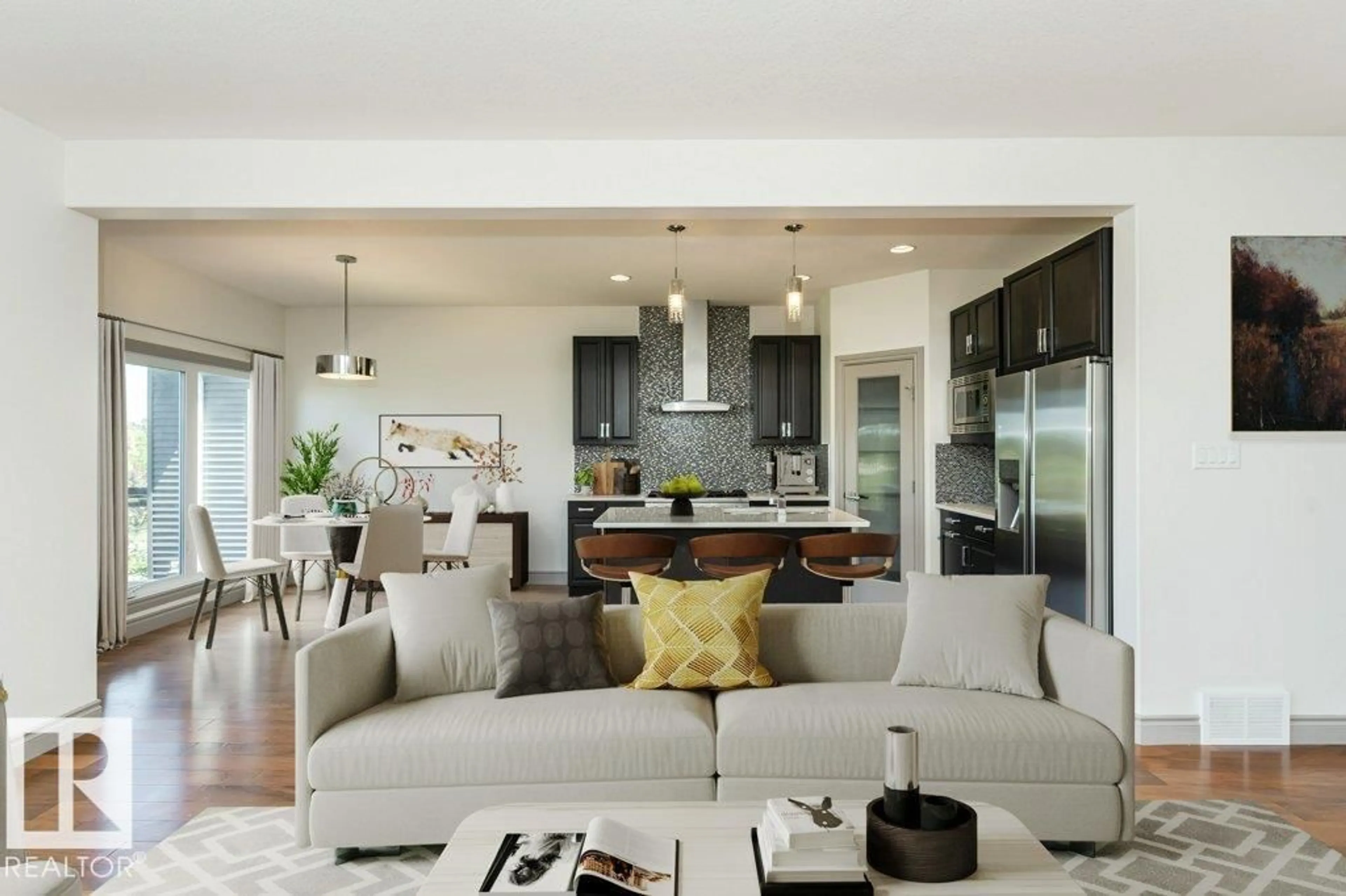 Open concept kitchen, unknown for SW - 7085 ARMOUR BN, Edmonton Alberta T6W2N9
