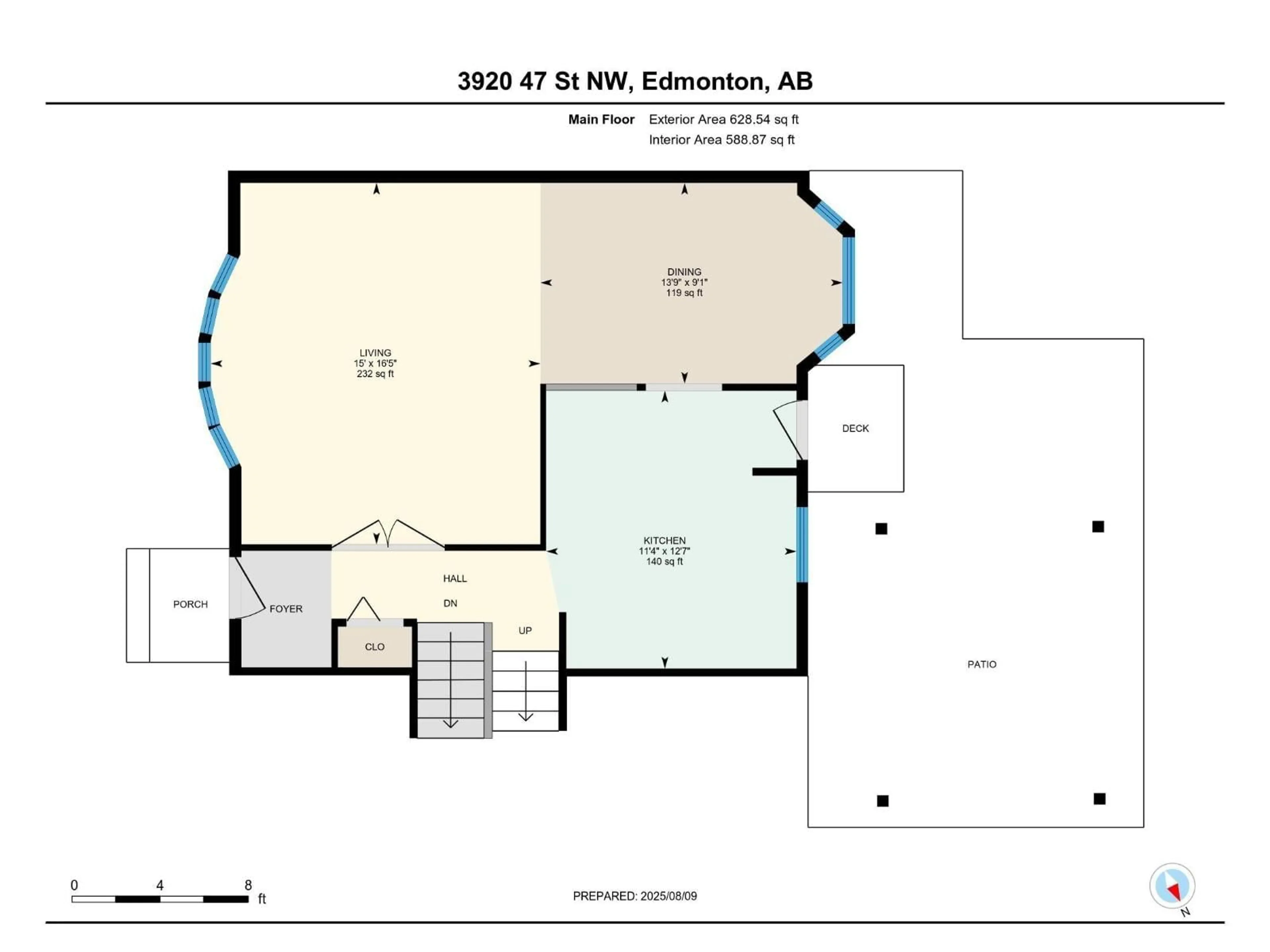 Floor plan for 3920 47 ST, Edmonton Alberta T6L4B8