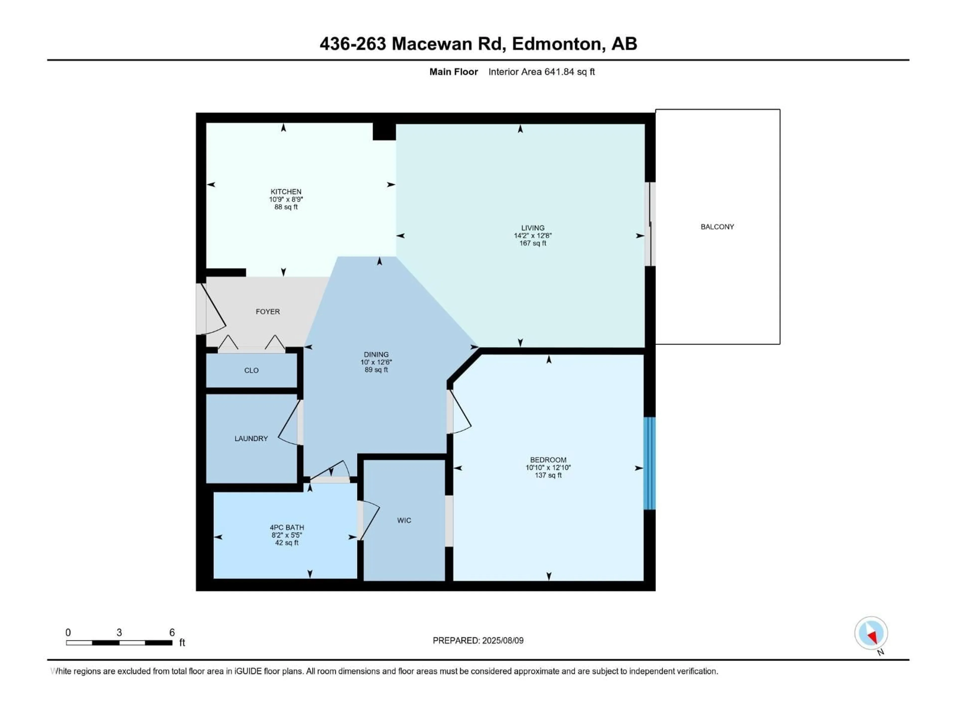 Floor plan for #436 - 263 MACEWAN RD, Edmonton Alberta T6W0C4