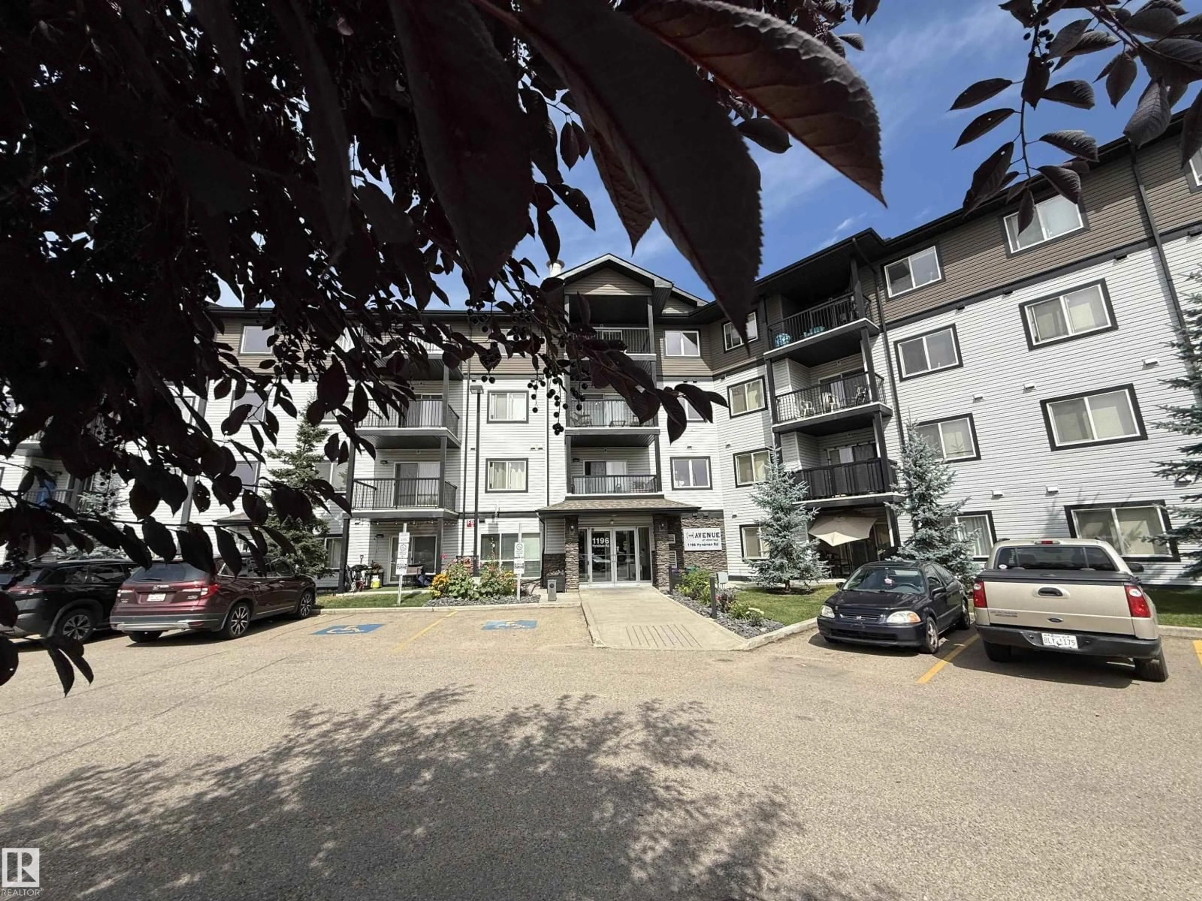 A pic from outside/outdoor area/front of a property/back of a property/a pic from drone, building for #256 - 1196 HYNDMAN RD, Edmonton Alberta T5A0X8