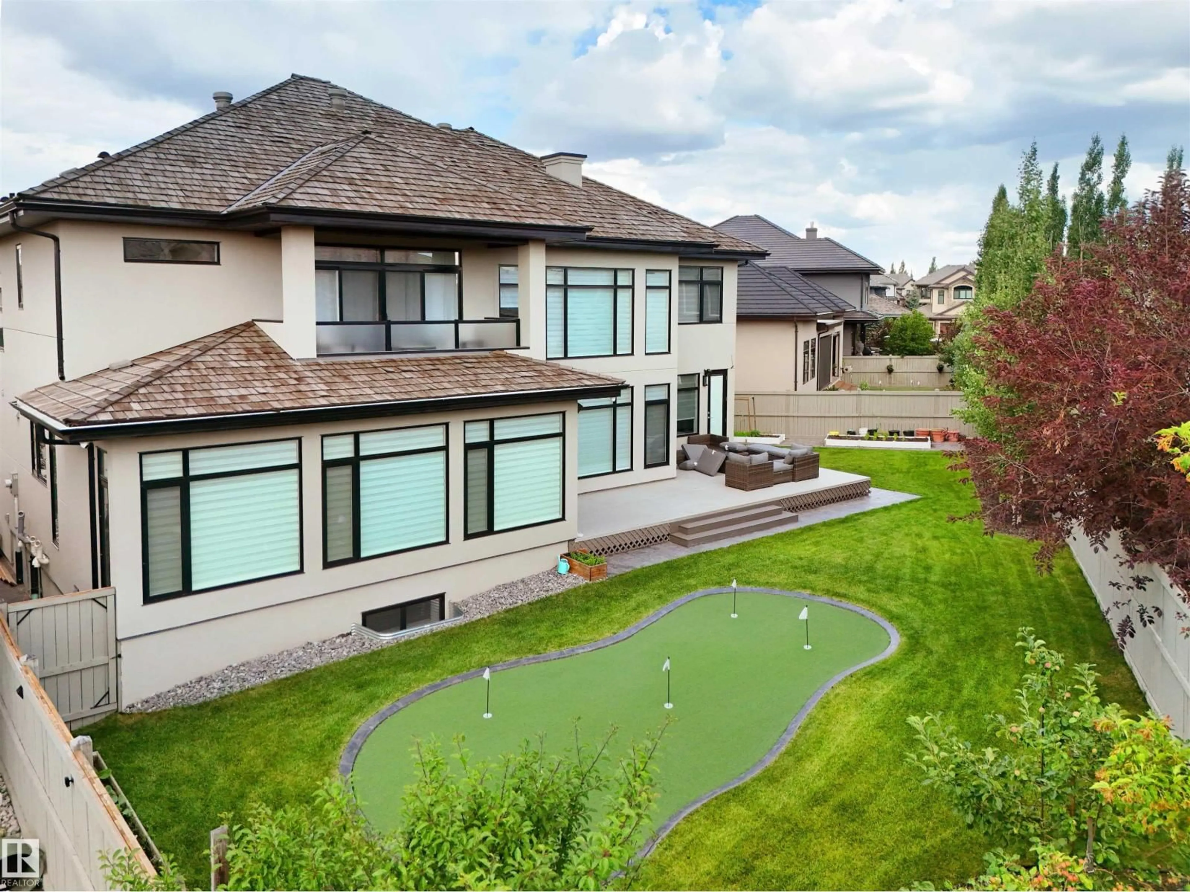 A pic from outside/outdoor area/front of a property/back of a property/a pic from drone, water/lake/river/ocean view for 3530 WATSON PT, Edmonton Alberta T6W2L2