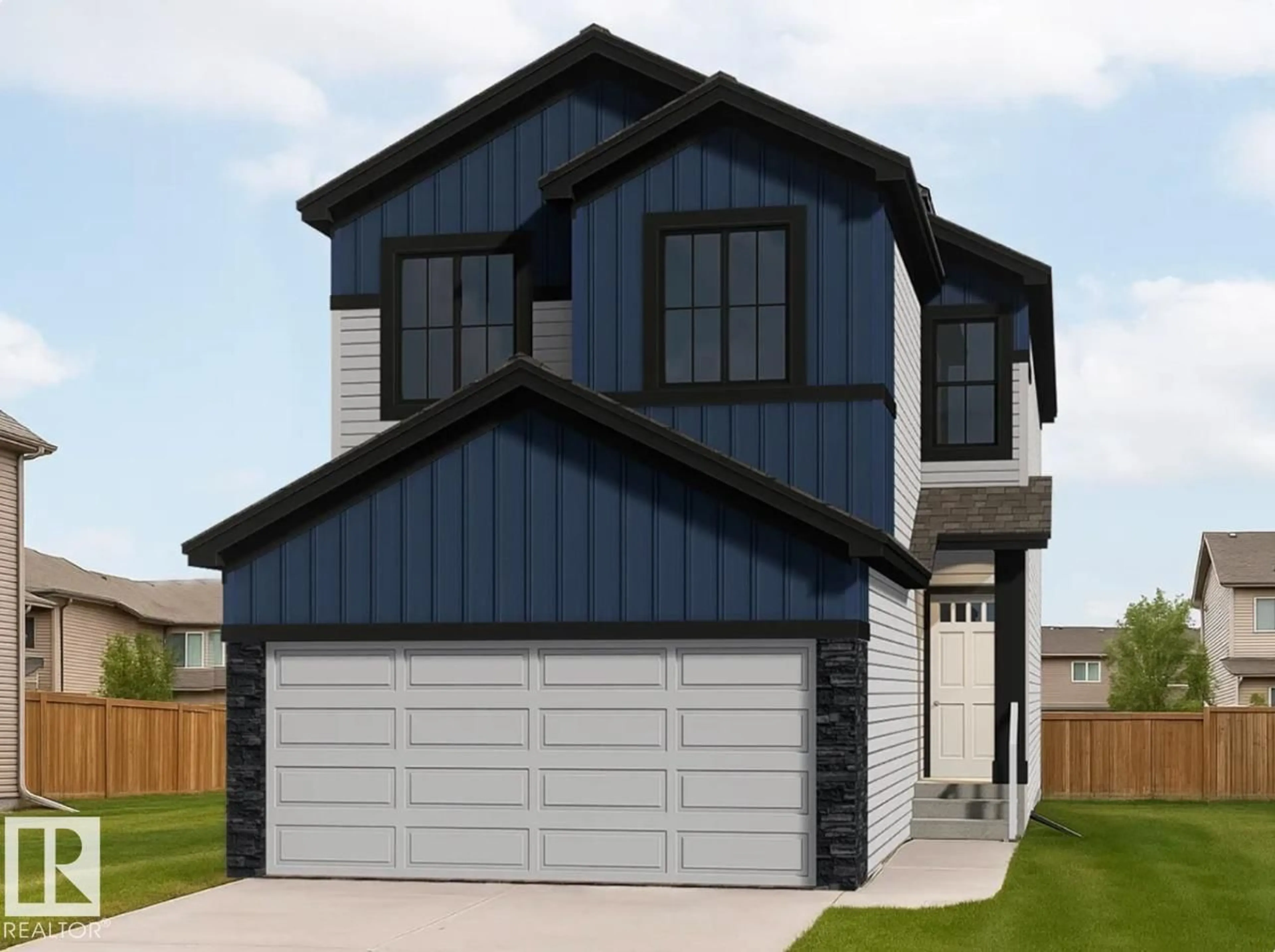 Home with vinyl exterior material, street for 282 LODGE POLE PL, Leduc Alberta T5Y4M2