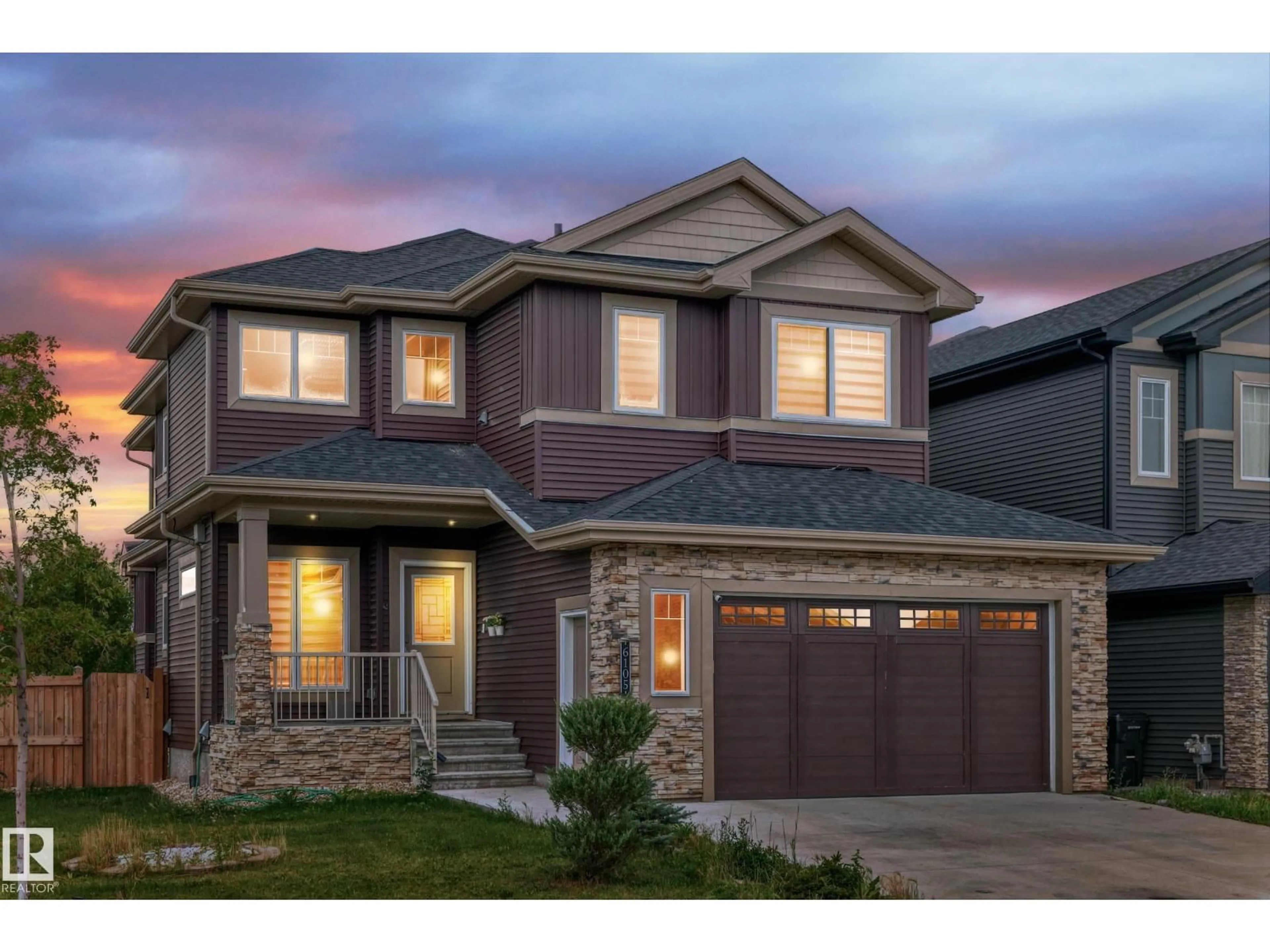 Home with brick exterior material, street for 6105 19A AV, Edmonton Alberta T6X2A5