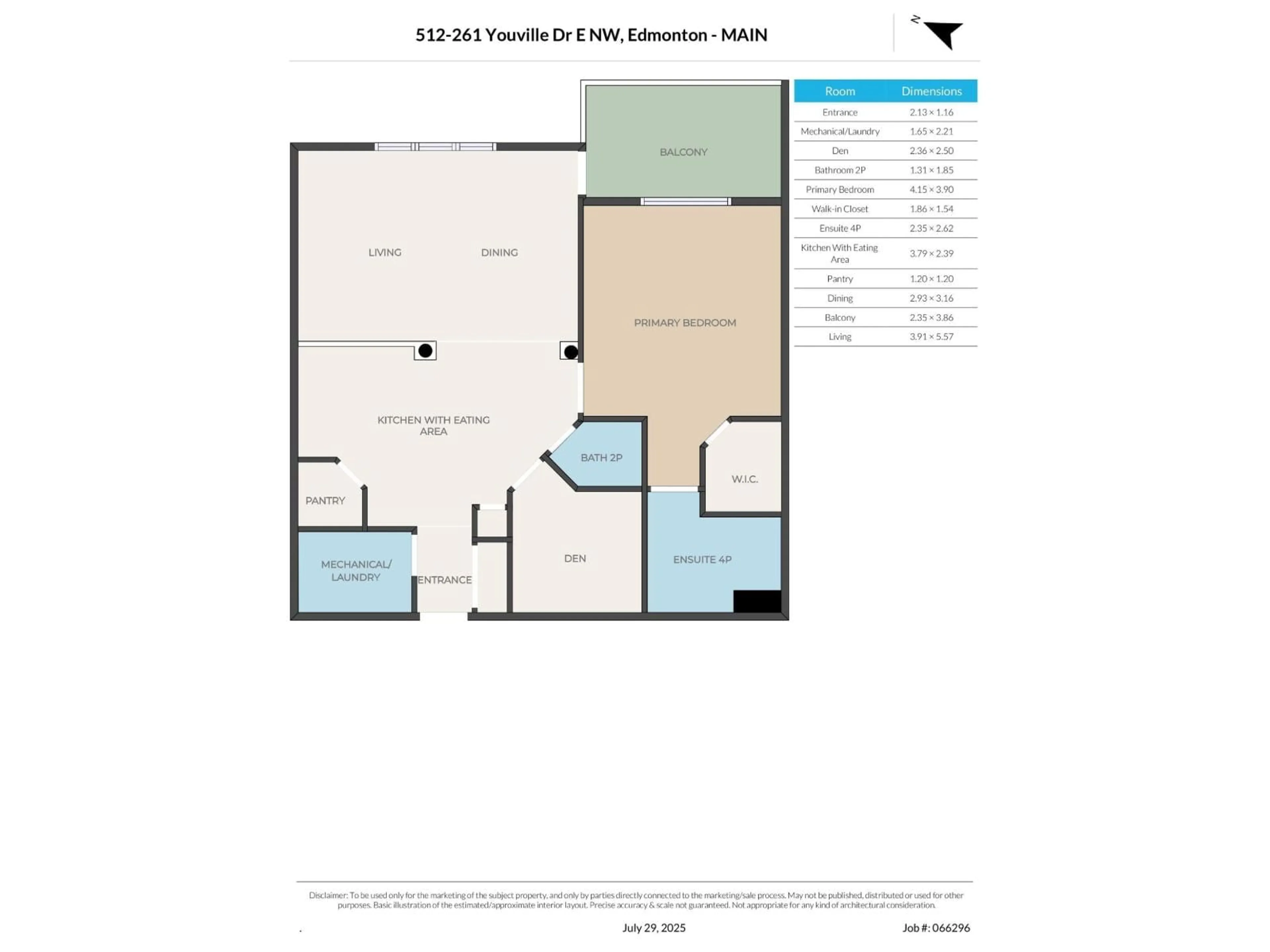 Floor plan for #261 - 512 YOUVILLE DR, Edmonton Alberta T6L7H3