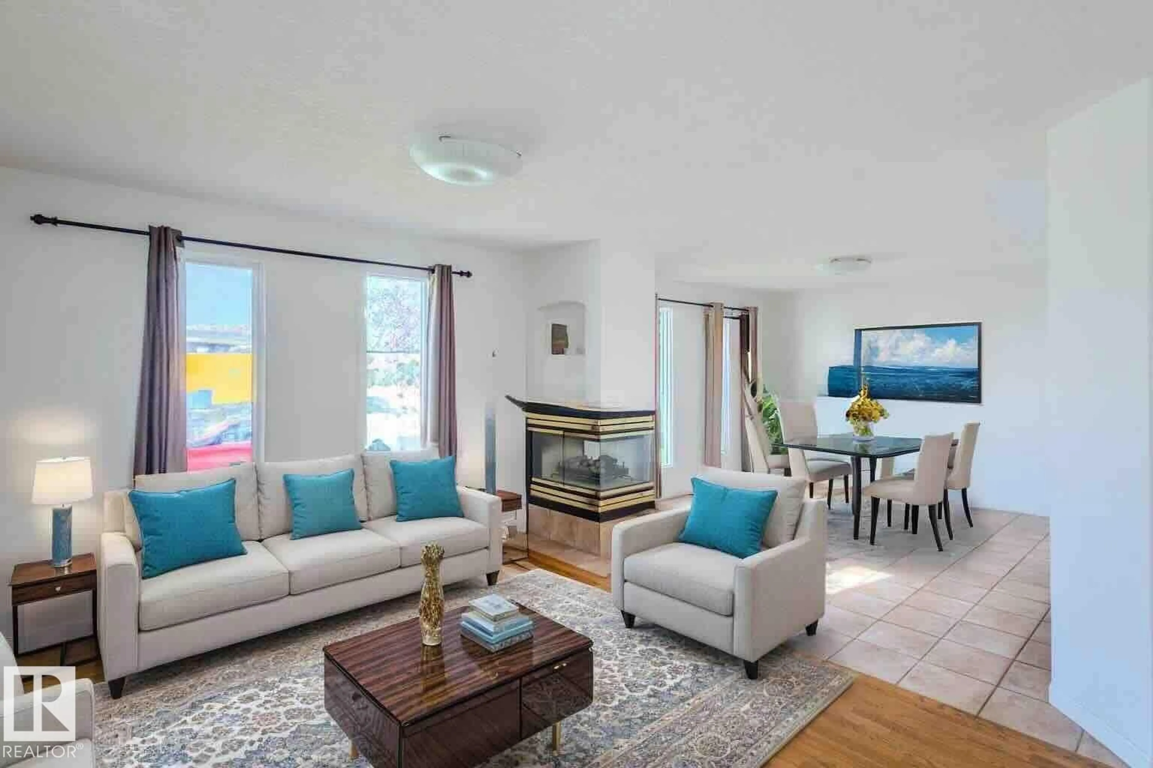 Living room with furniture, unknown for 6007 10 AV, Edmonton Alberta T6L3A5