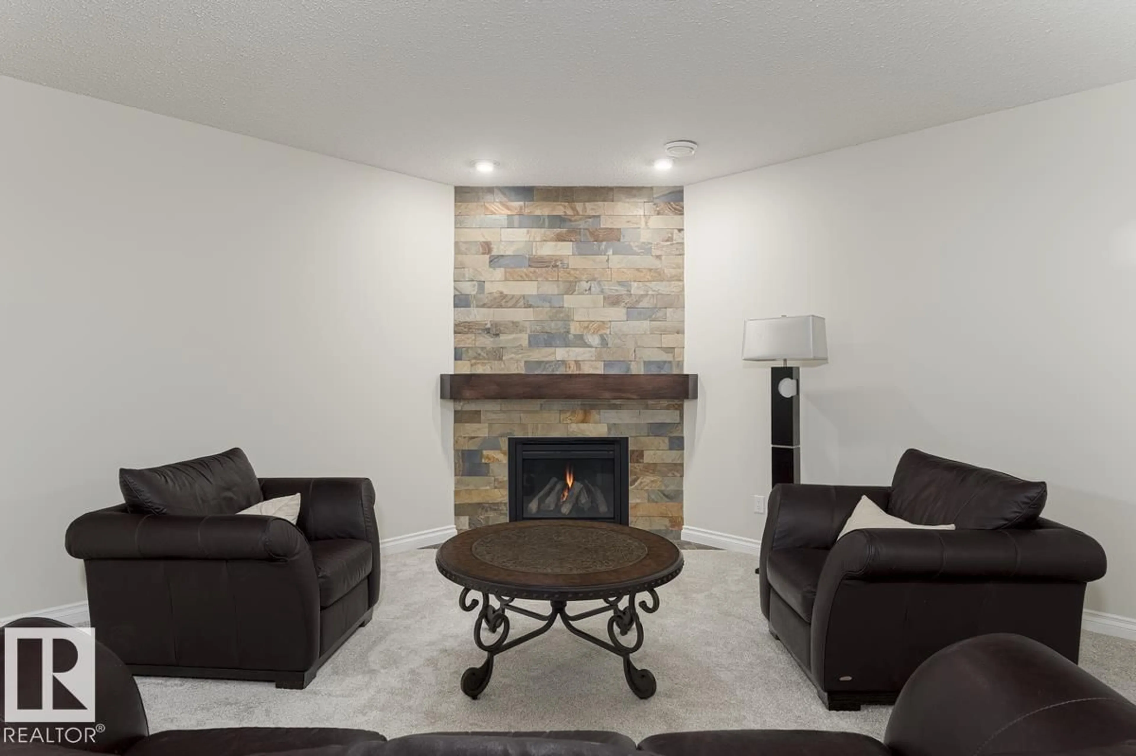 Living room with furniture, ceramic/tile floor for 89 NORMANDEAU CR, St. Albert Alberta T8N3V1