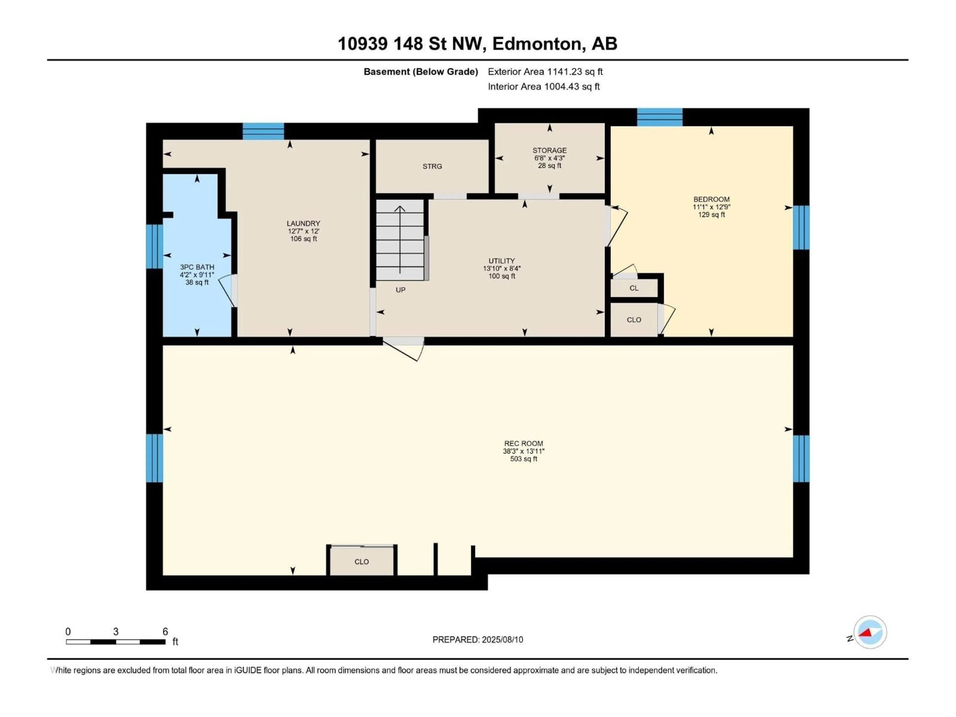 Floor plan for NW - 10939 148 ST, Edmonton Alberta T5N3H6