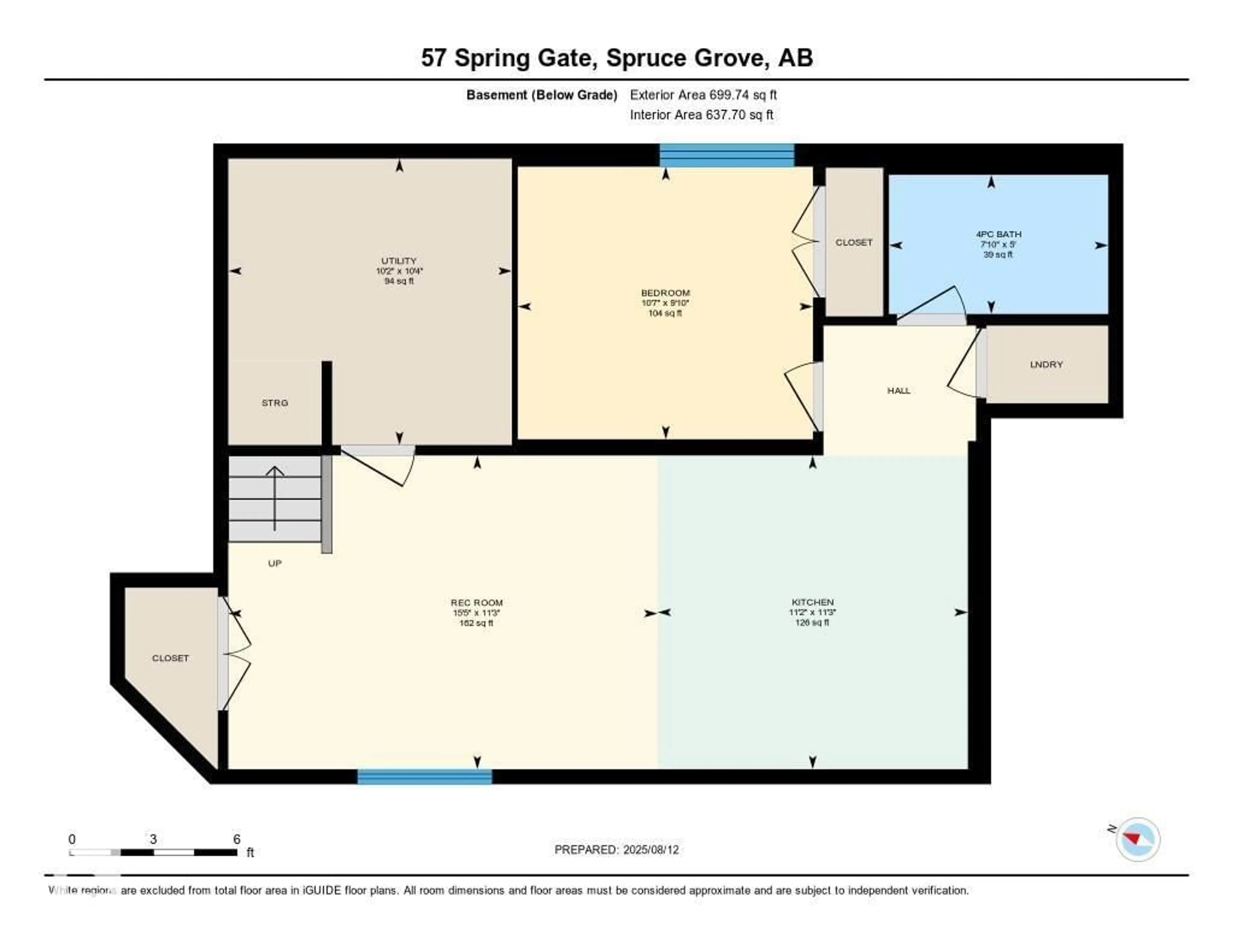 Floor plan for 57 SPRING GA, Spruce Grove Alberta T7X0A5