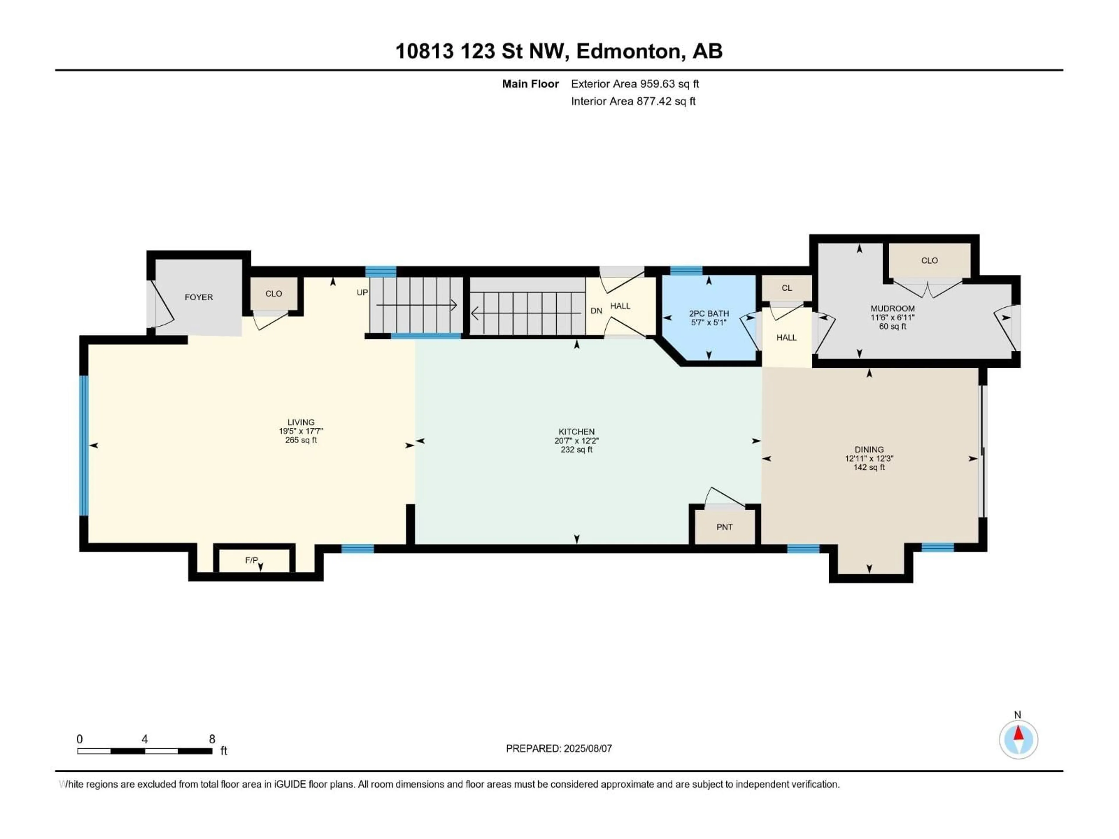 Floor plan for 10813 123 ST, Edmonton Alberta T5M0C7