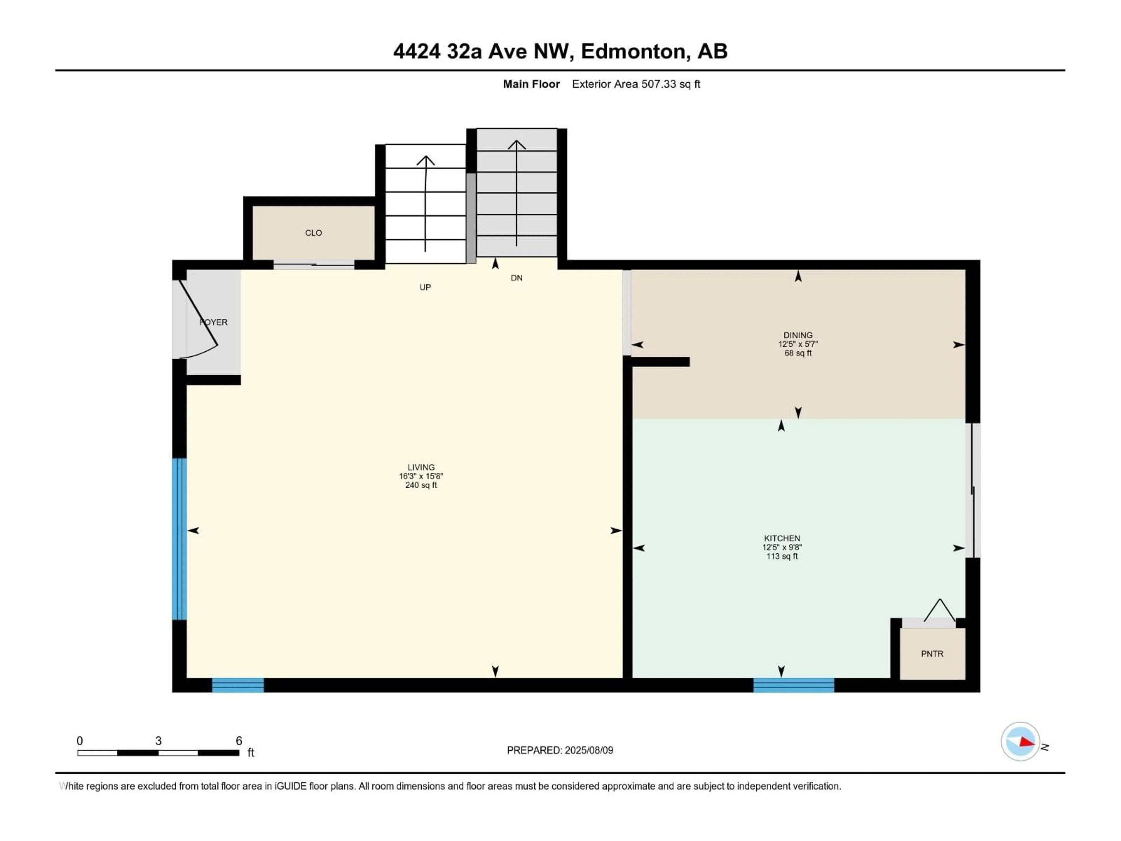 Floor plan for 4424 32A AV, Edmonton Alberta T6L4W8