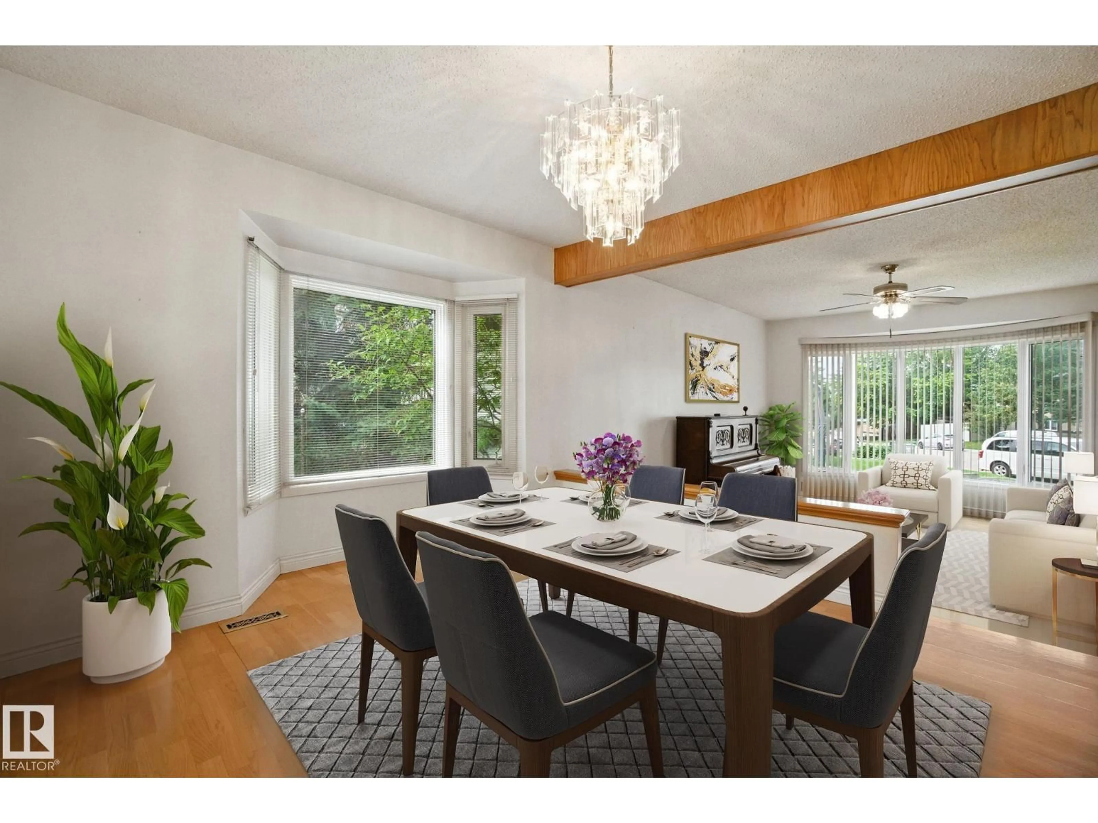 Dining room, wood/laminate floor for 5501 54 AV, Beaumont Alberta T4X1A4