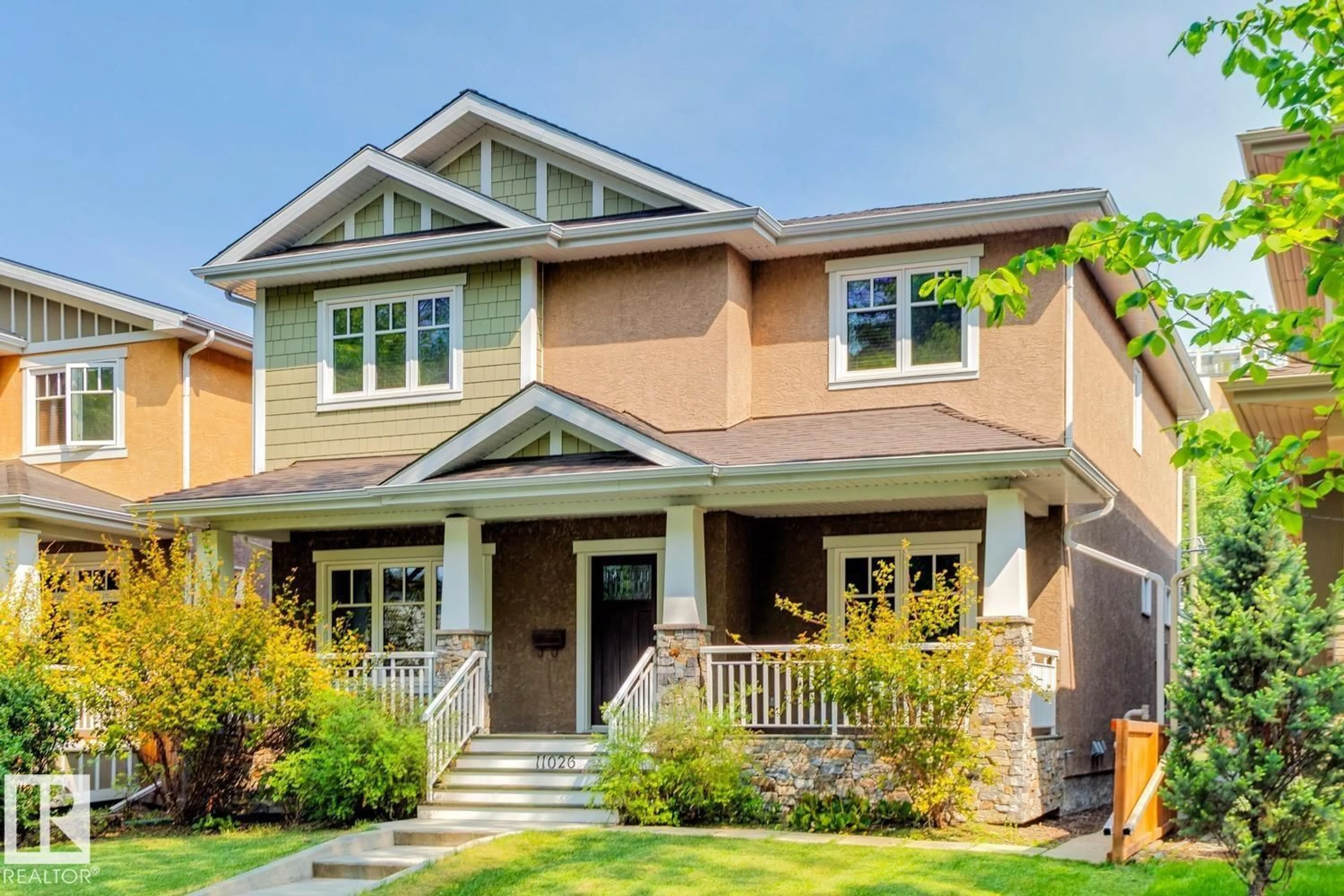 Home with brick exterior material, street for 11026 80 AV, Edmonton Alberta T6G0R3