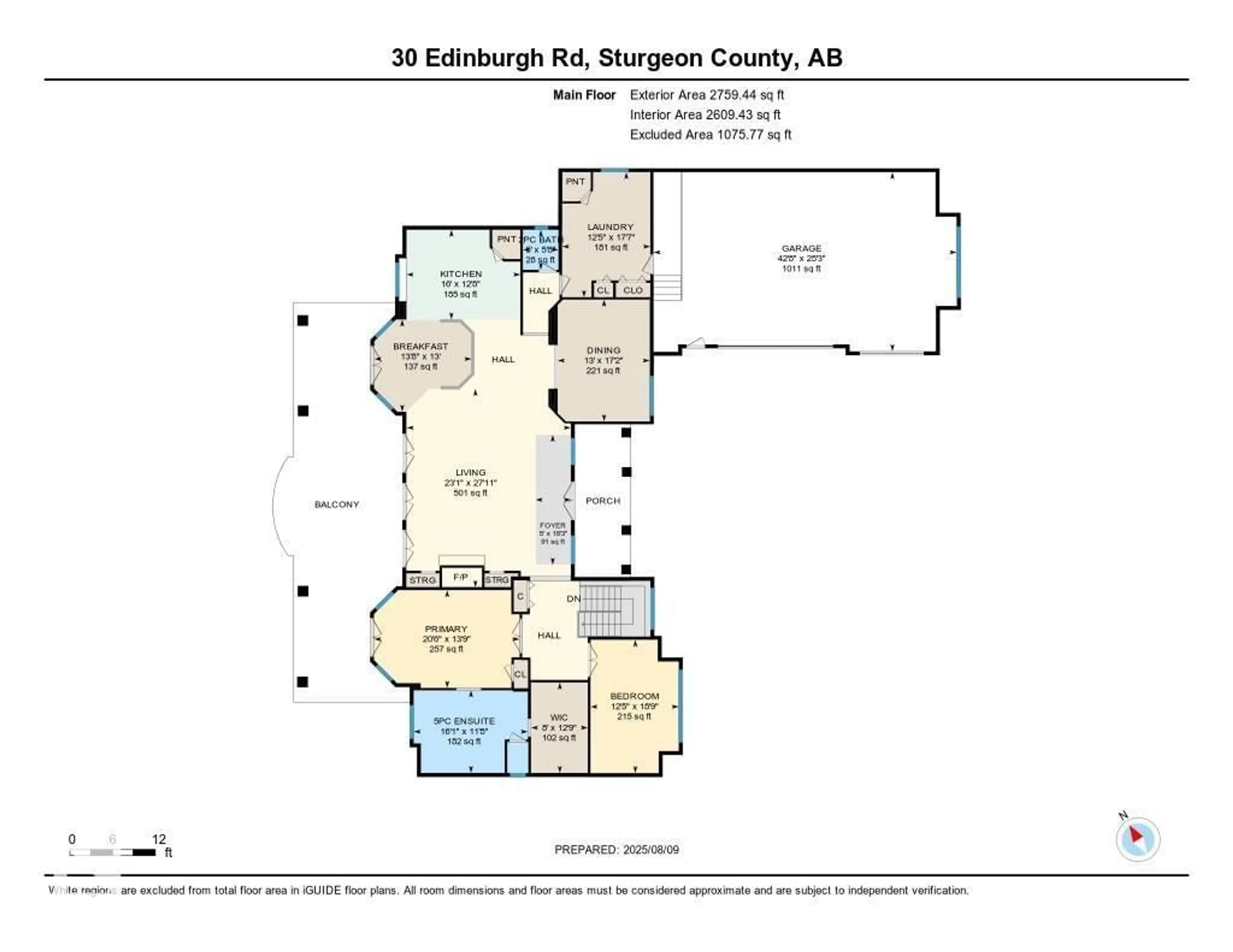 Floor plan for 30 EDINBURGH RD, Rural Sturgeon County Alberta T8T0A1