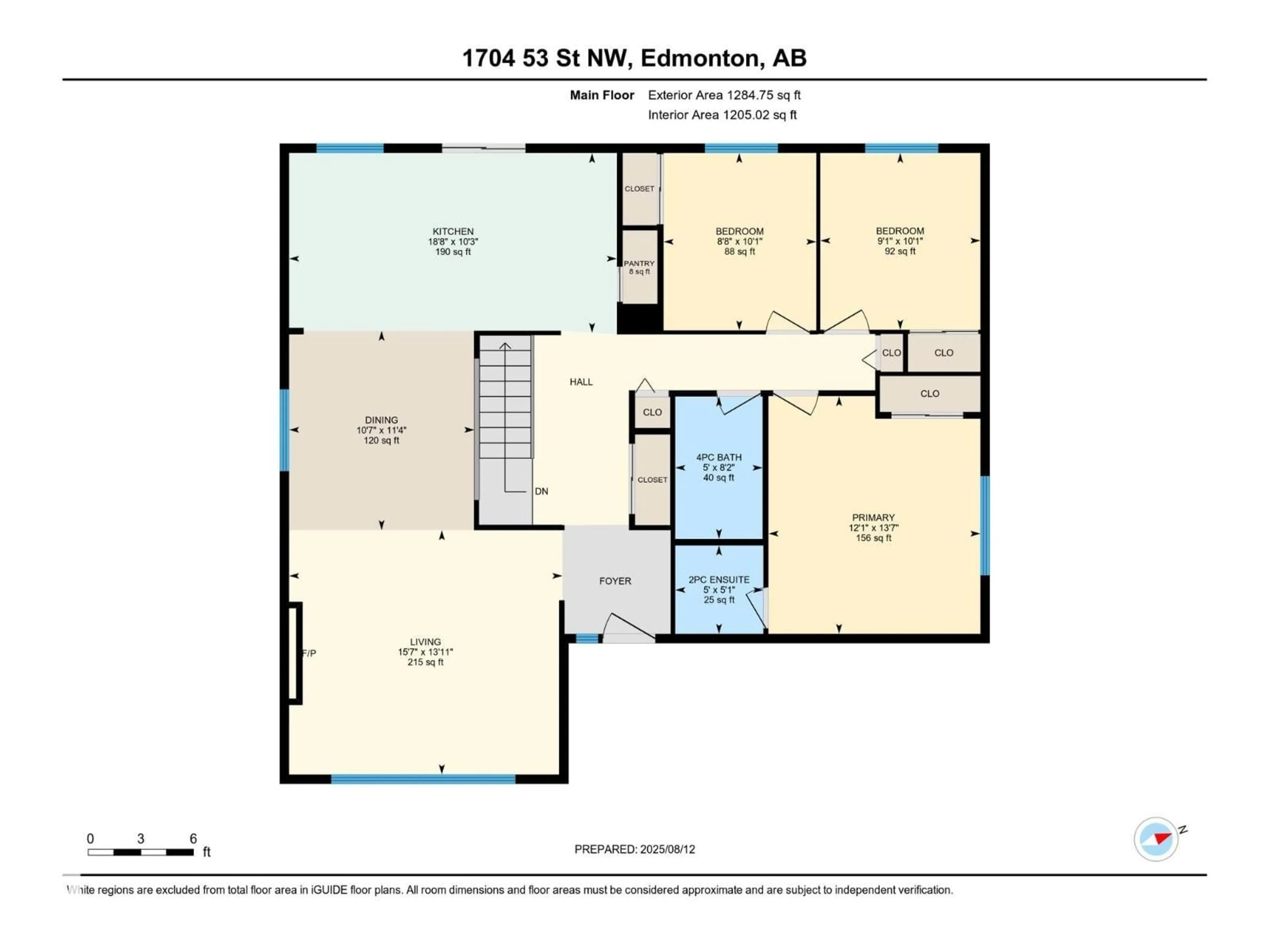 Floor plan for 1704 53 ST, Edmonton Alberta T6R1K4