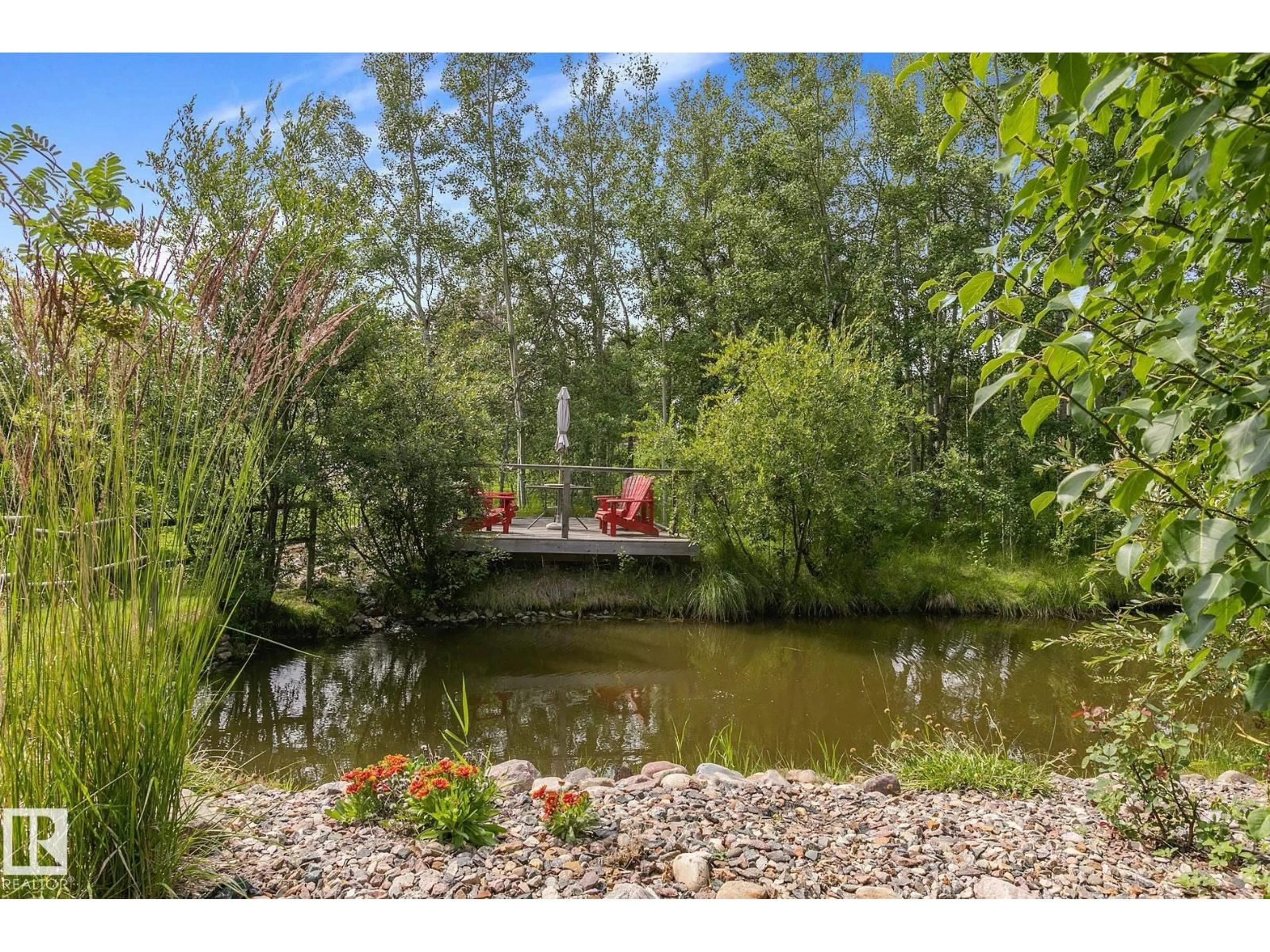 Patio, water/lake/river/ocean view for 51561 - 86 RGE ROAD 224, Rural Strathcona County Alberta T8C1H5