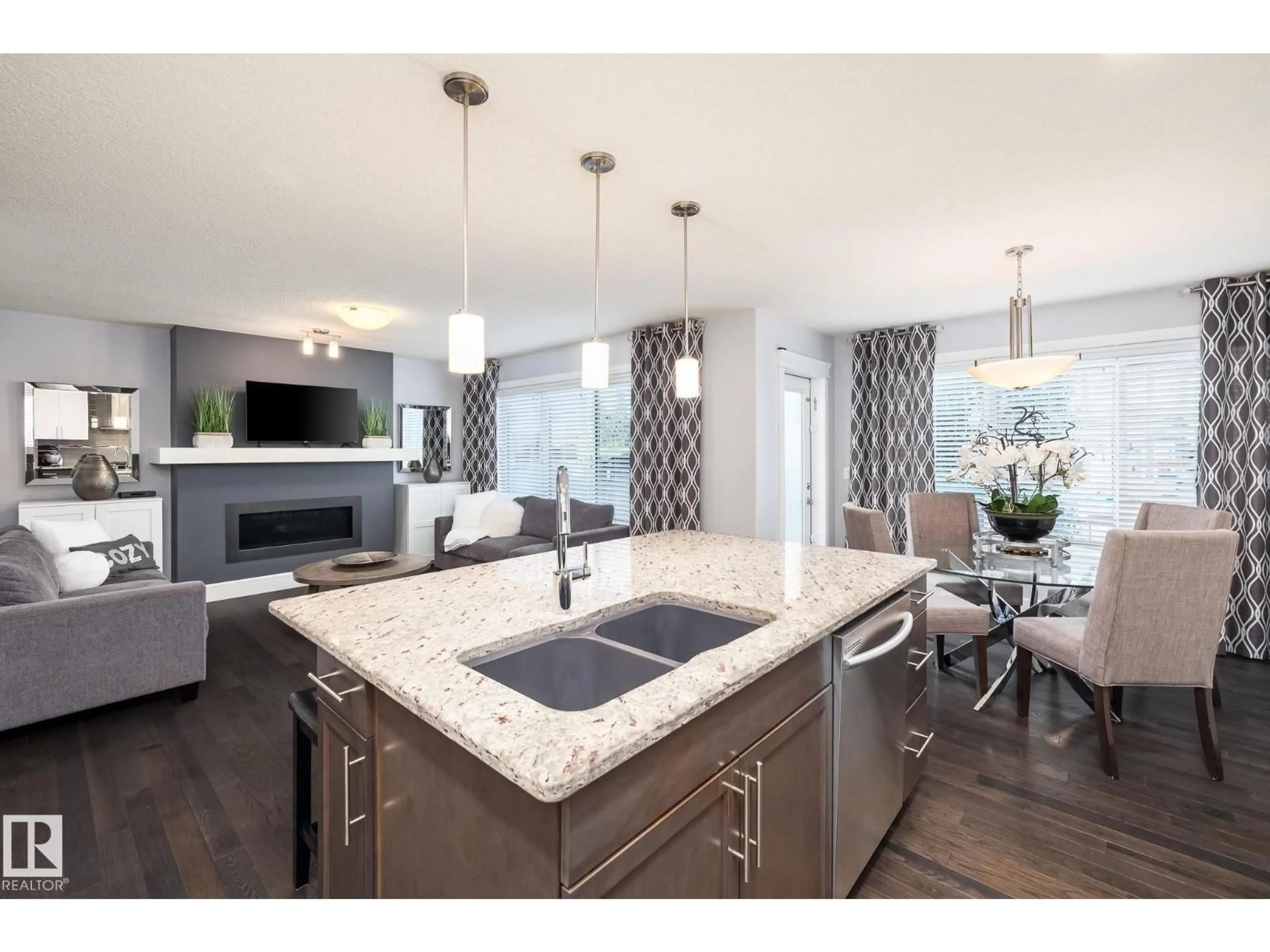 Open concept kitchen, unknown for SW - 7132 ARMOUR LINK LI, Edmonton Alberta T6W2P1
