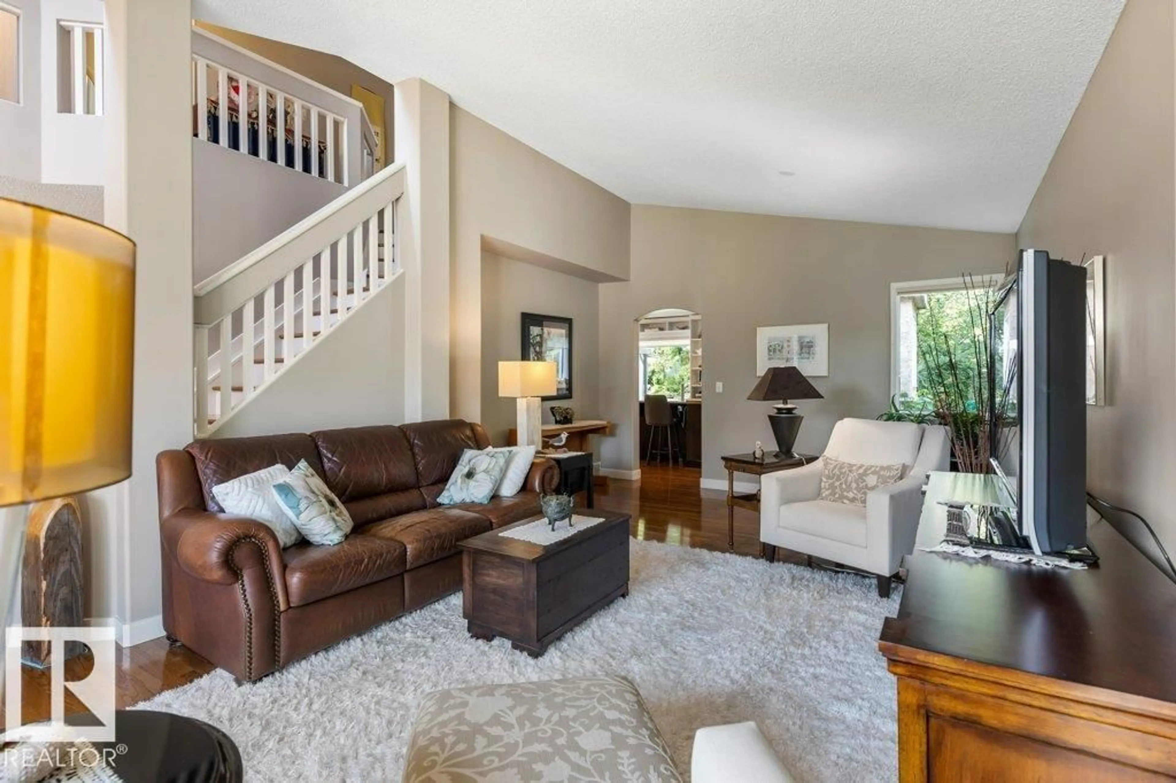 Living room with furniture, unknown for 3 EVERGREEN PL, St. Albert Alberta T8N6E2