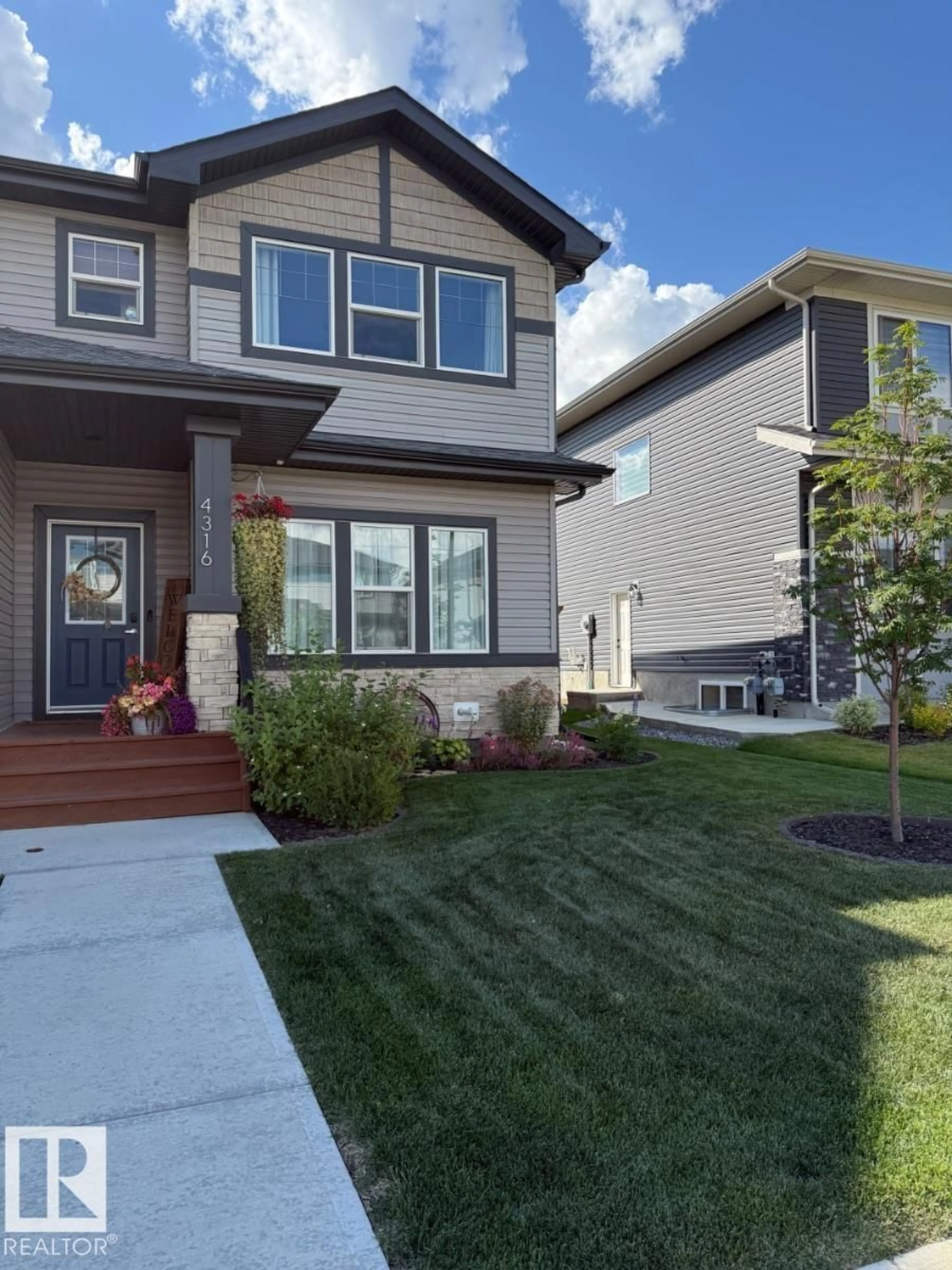 Home with vinyl exterior material, street for 4316 38 ST, Beaumont Alberta T4X1A1