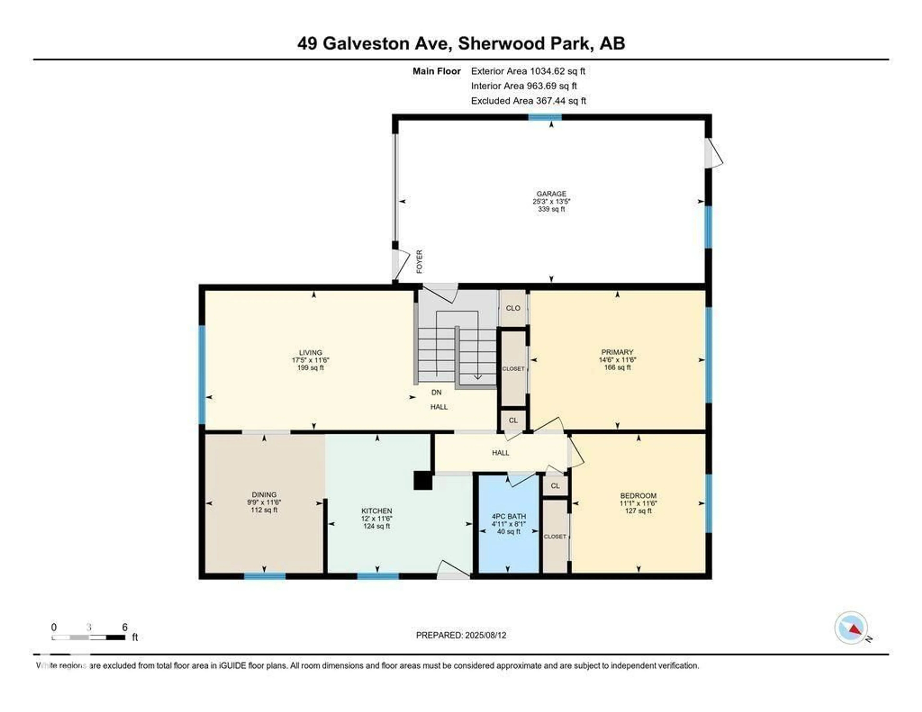 Floor plan for 49 GALVESTON AV, Sherwood Park Alberta T8A2N7