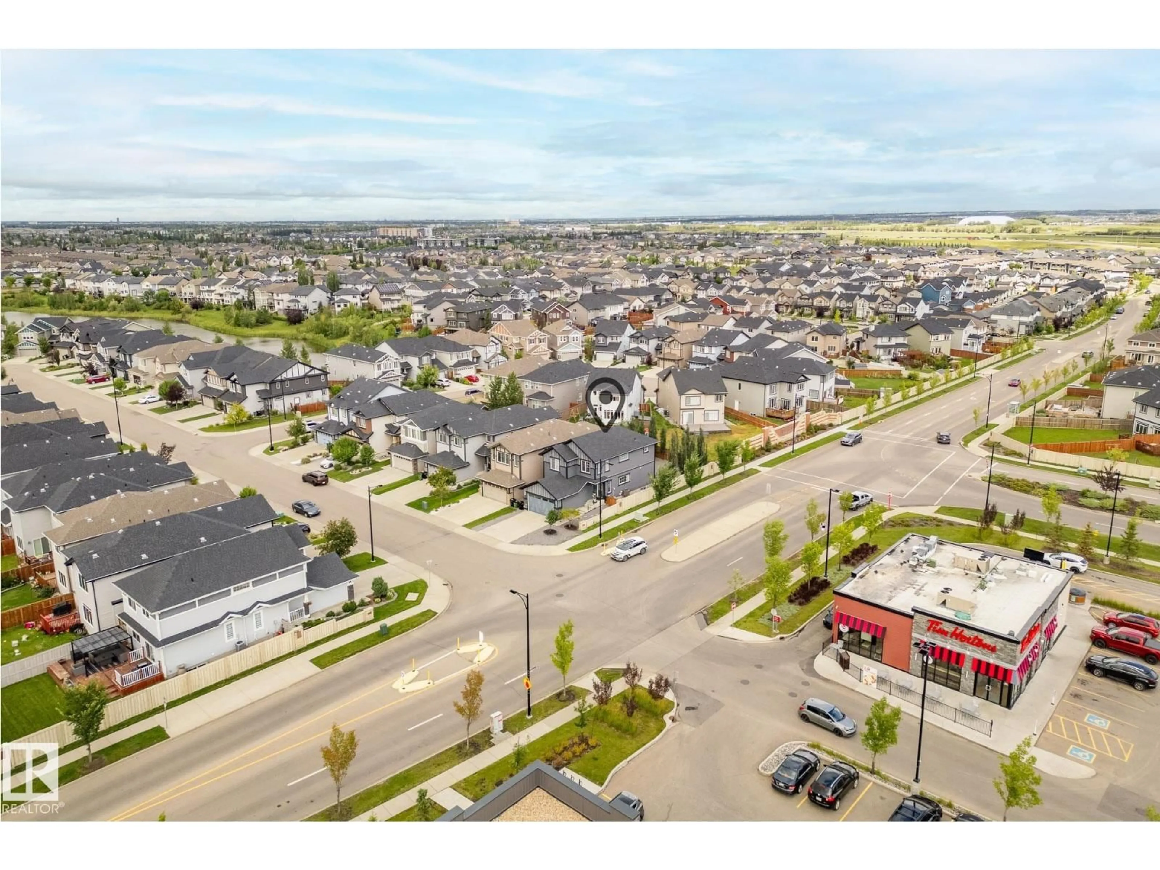 A pic from outside/outdoor area/front of a property/back of a property/a pic from drone, street for 5403 ALLBRIGHT SQ, Edmonton Alberta T6W3H6