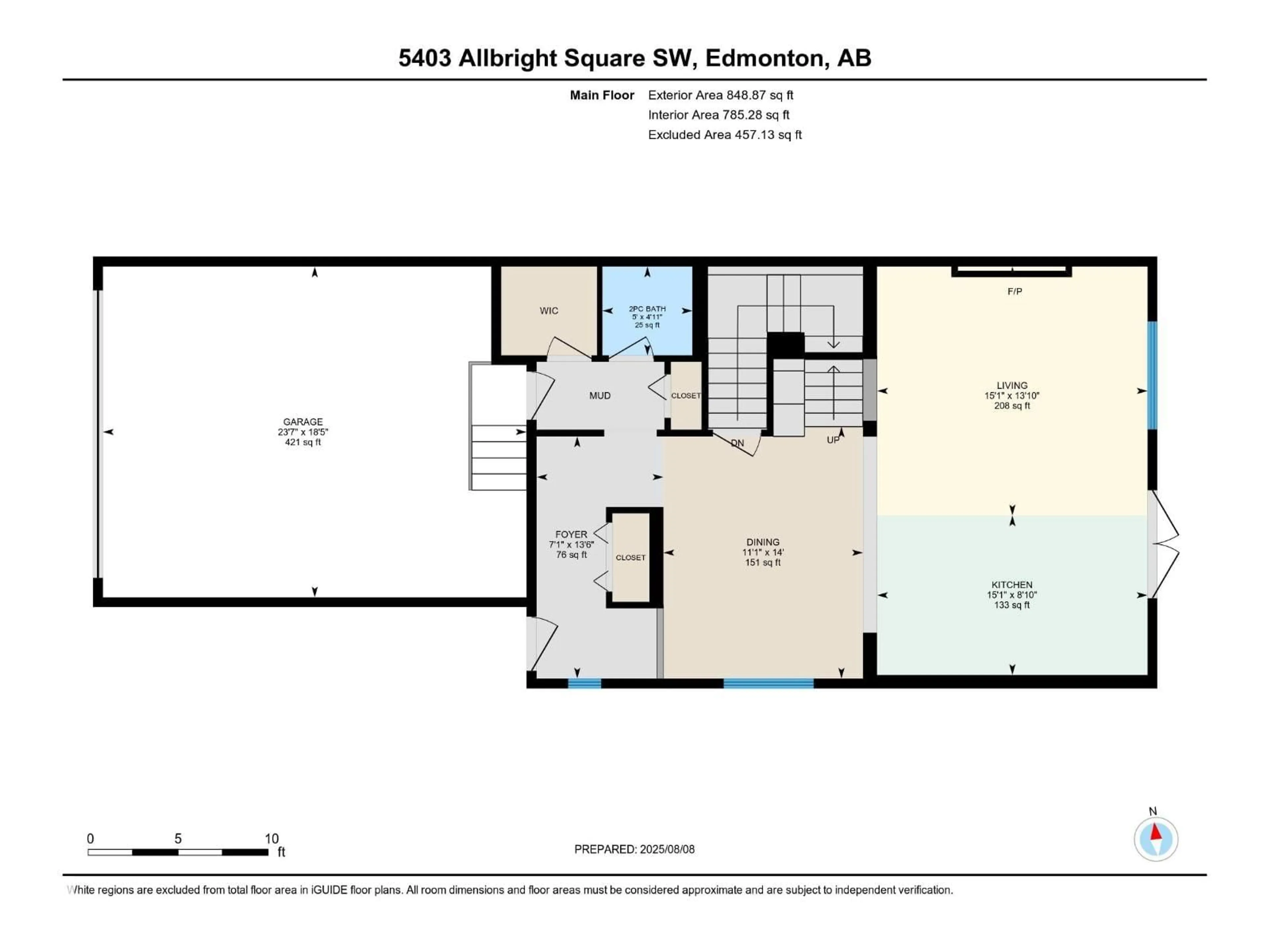 Floor plan for 5403 ALLBRIGHT SQ, Edmonton Alberta T6W3H6