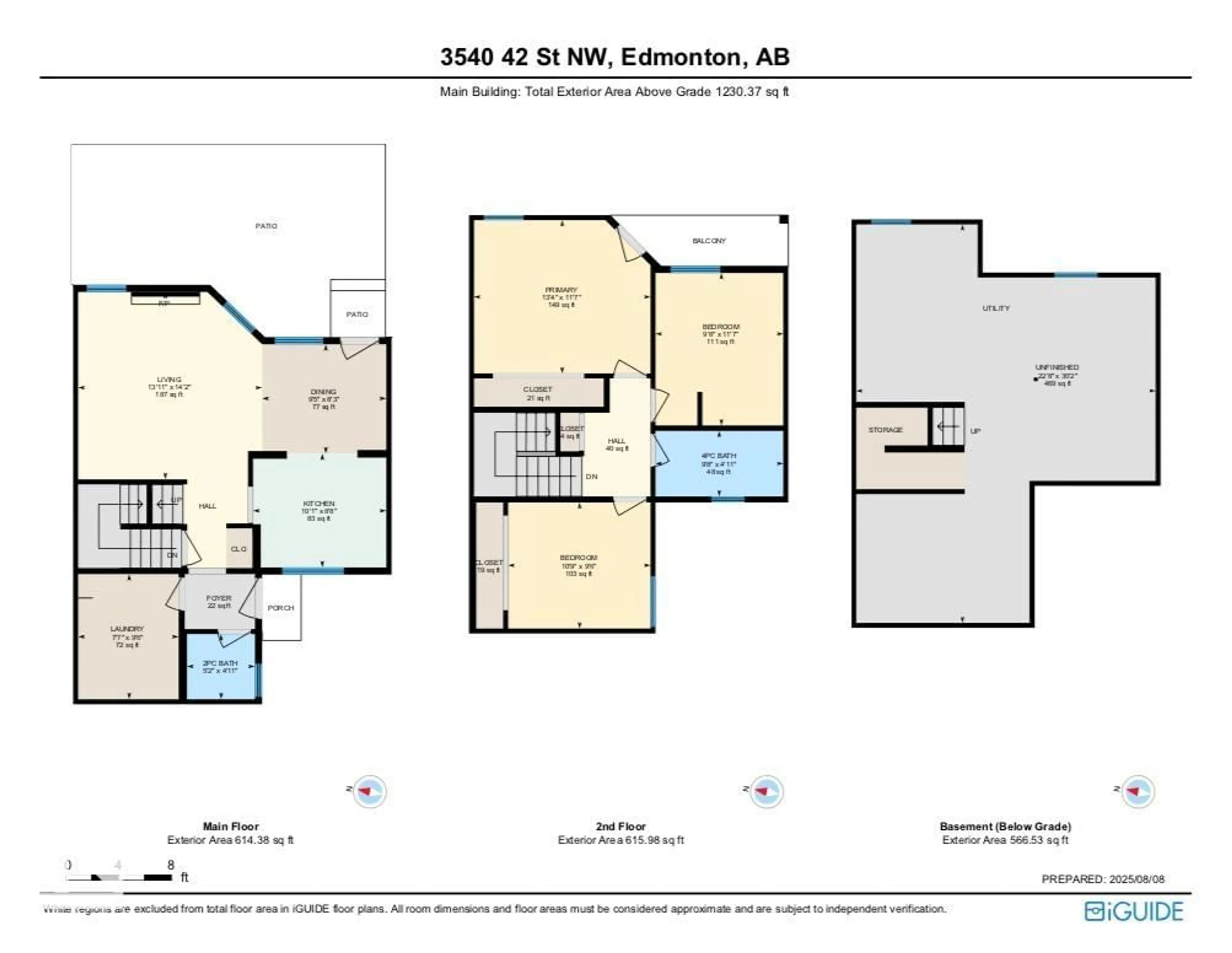 Floor plan for 3540 42 ST, Edmonton Alberta T6L5A1