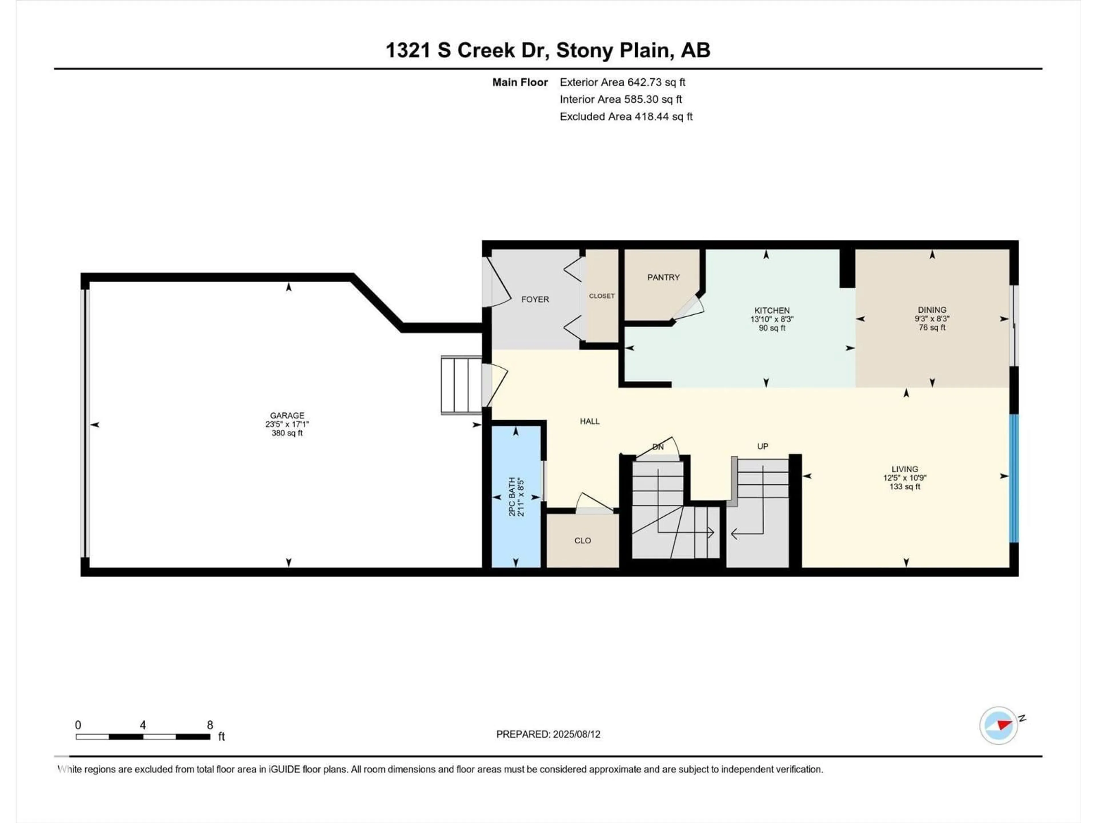 Floor plan for 1321 SOUTH CREEK LI, Stony Plain Alberta T7Z0K6