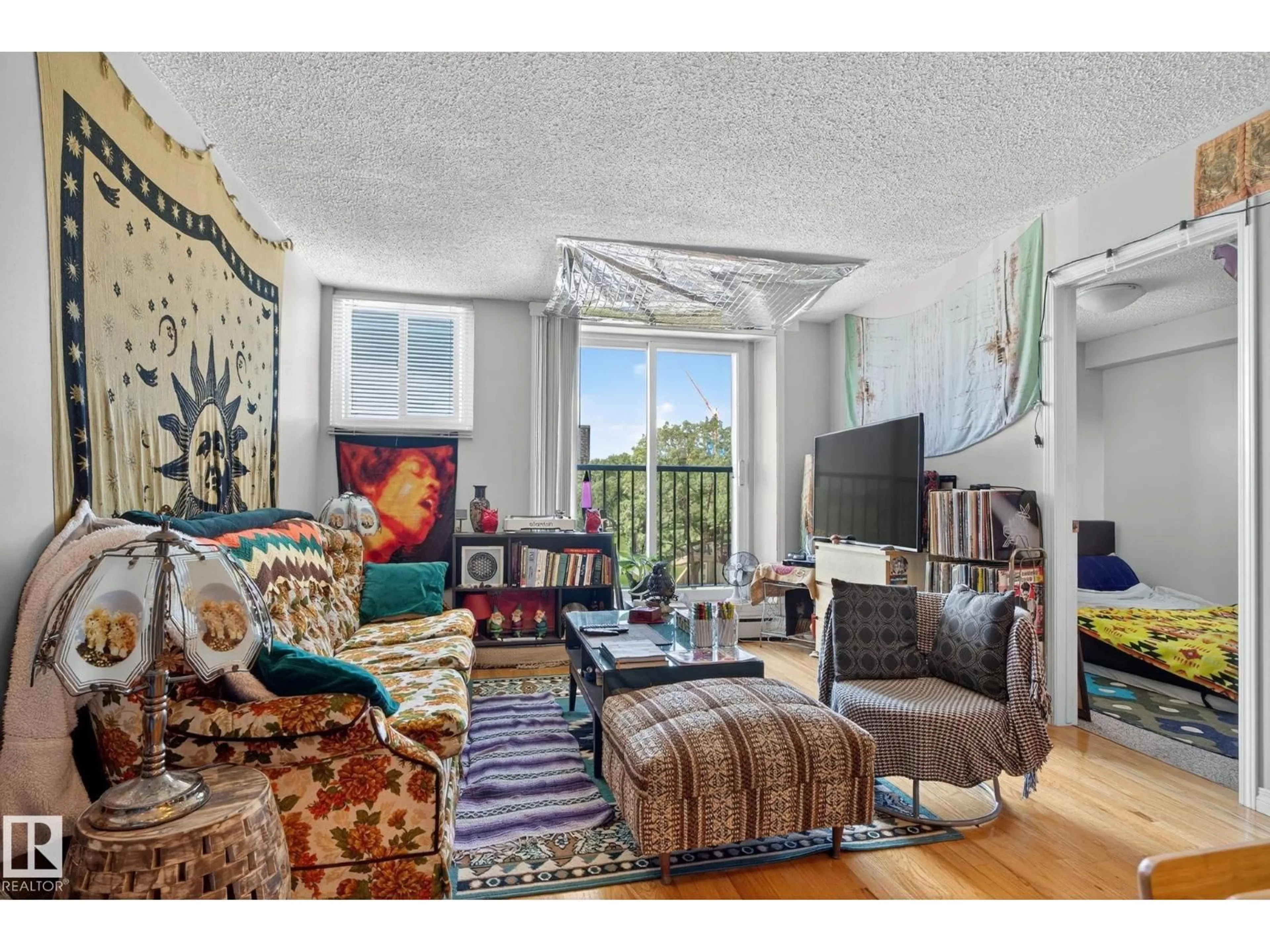 Living room with furniture, unknown for #410 - 9730 106 ST, Edmonton Alberta T5K1B7