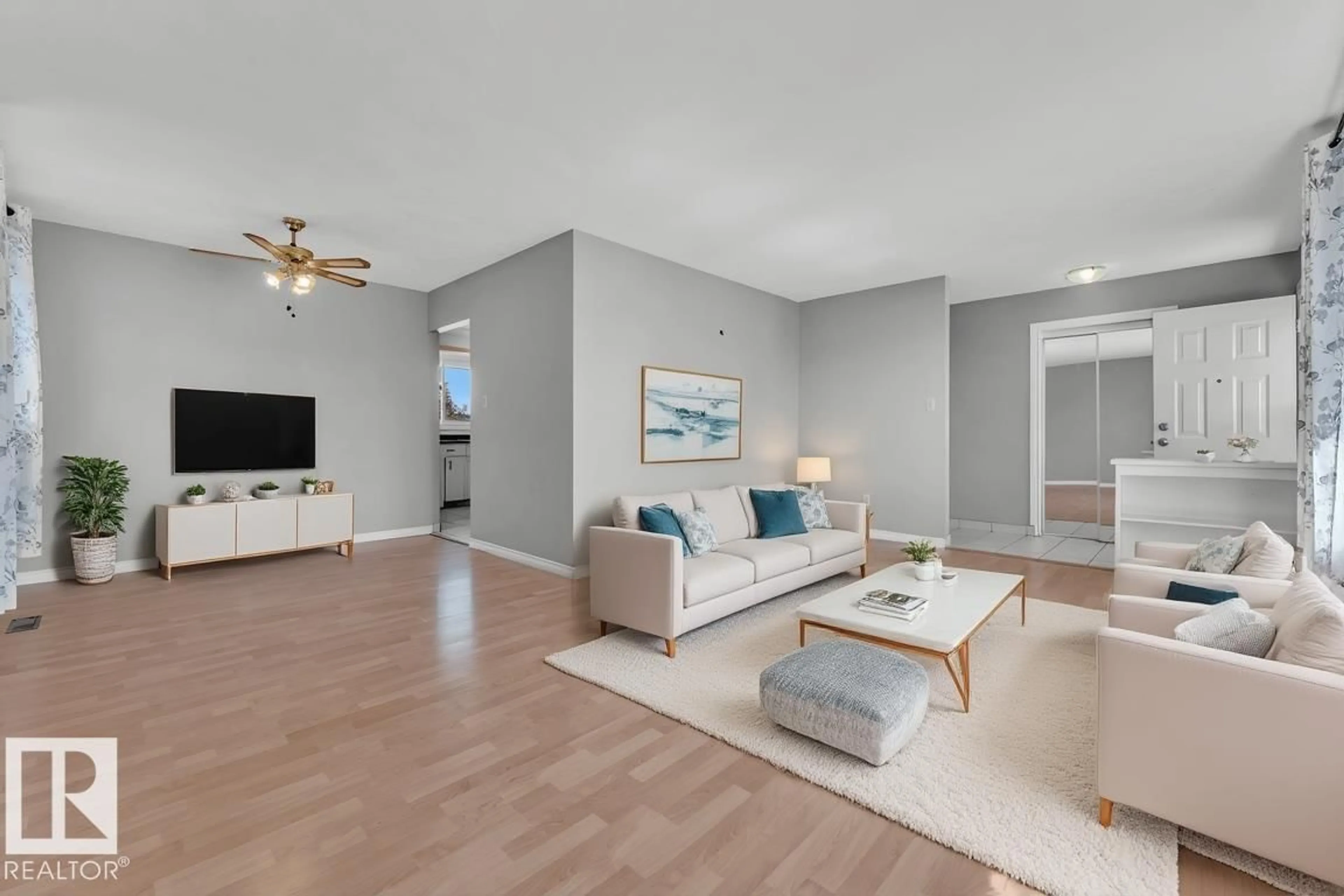 Living room with furniture, unknown for 9320 150 AV, Edmonton Alberta T5E2N8
