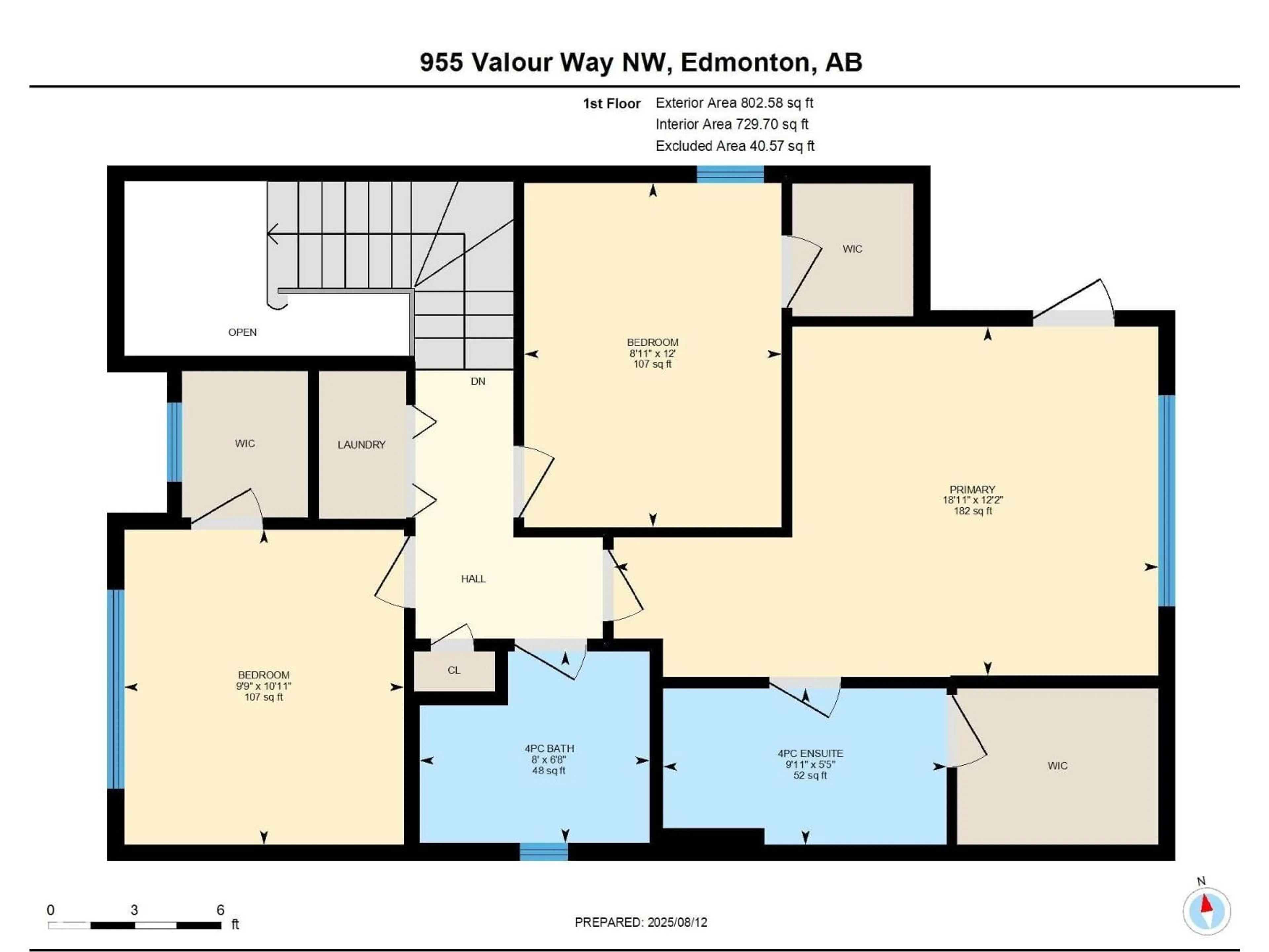 Floor plan for 955 VALOUR WY, Edmonton Alberta T5E6P2